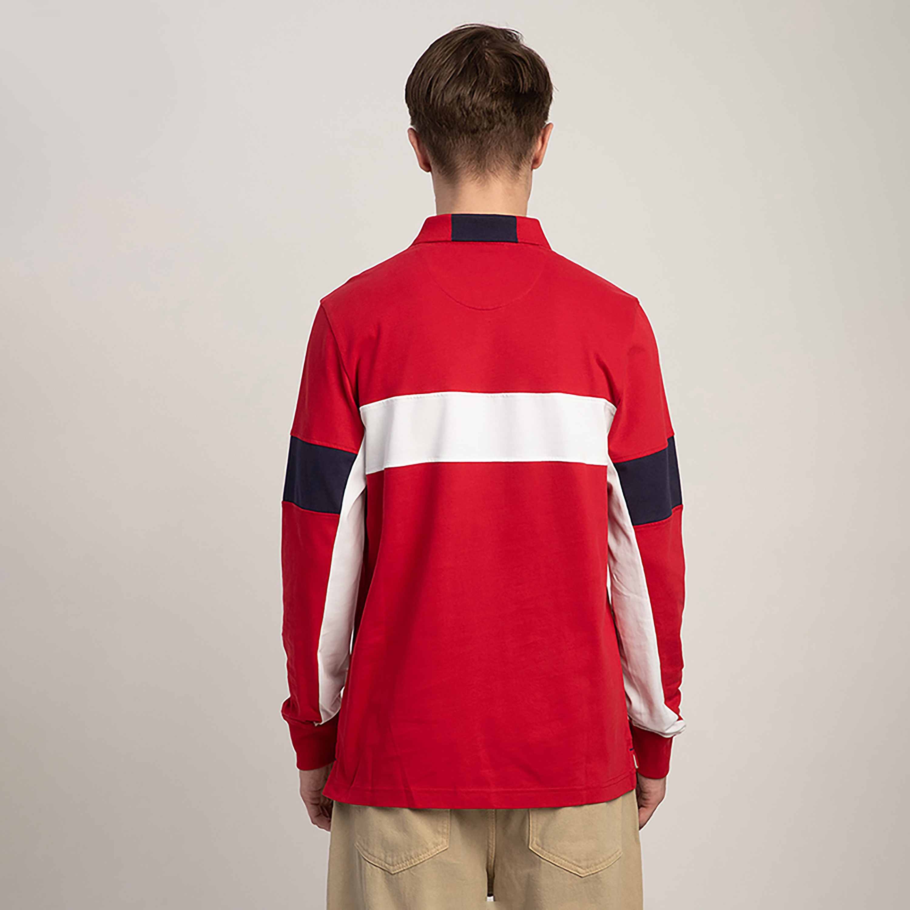 تيشيرت بولو رجالي بألوان متداخلة بياقة وأكمام طويلة من بيفرلي هيلز بولو كلوب-men-clothing-tshirtsandpolos-polos-image-5
