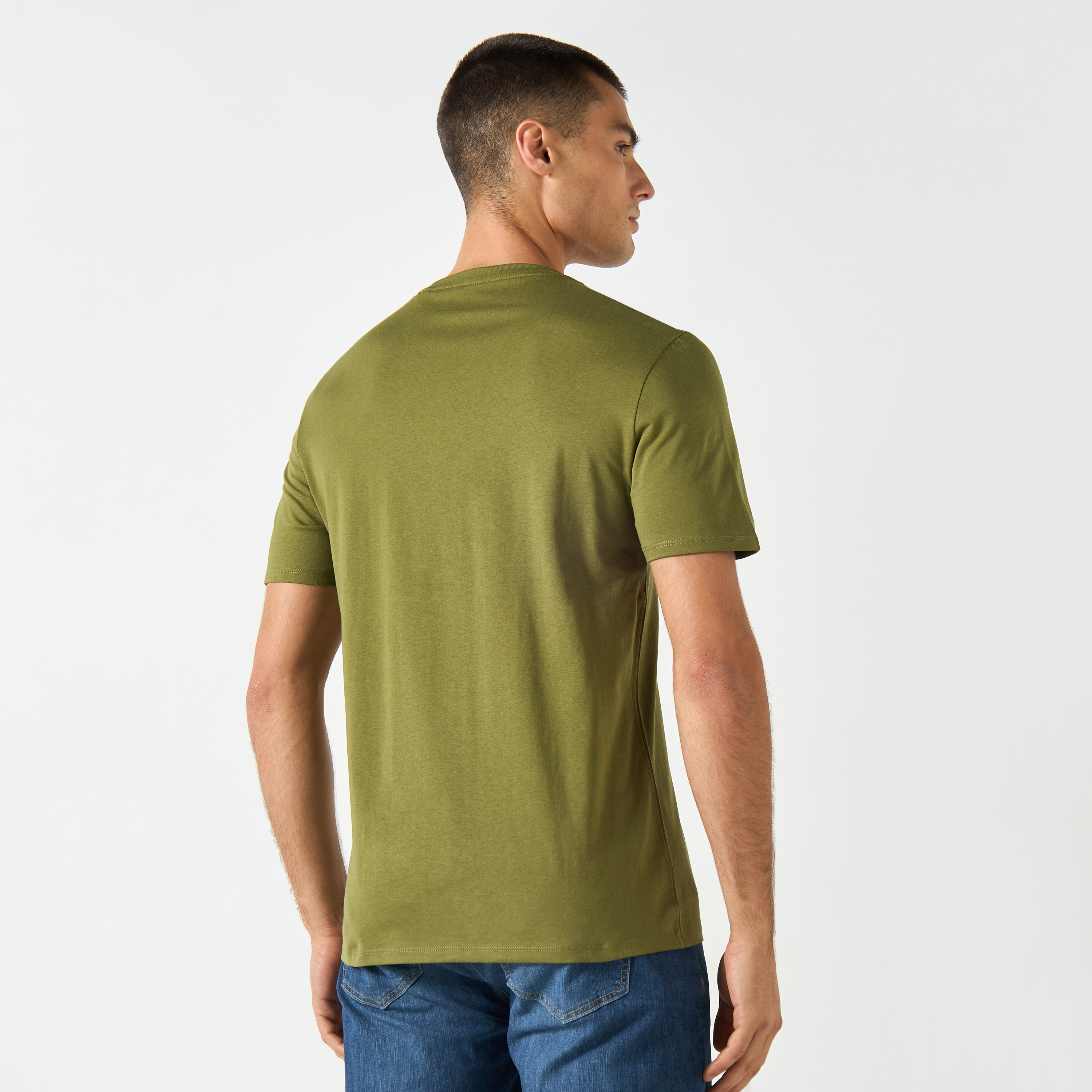 Guess Logo Print T-shirt with Crew Neck and Short Sleeves-men-clothing-tshirtsandpolos-tshirts-image-3