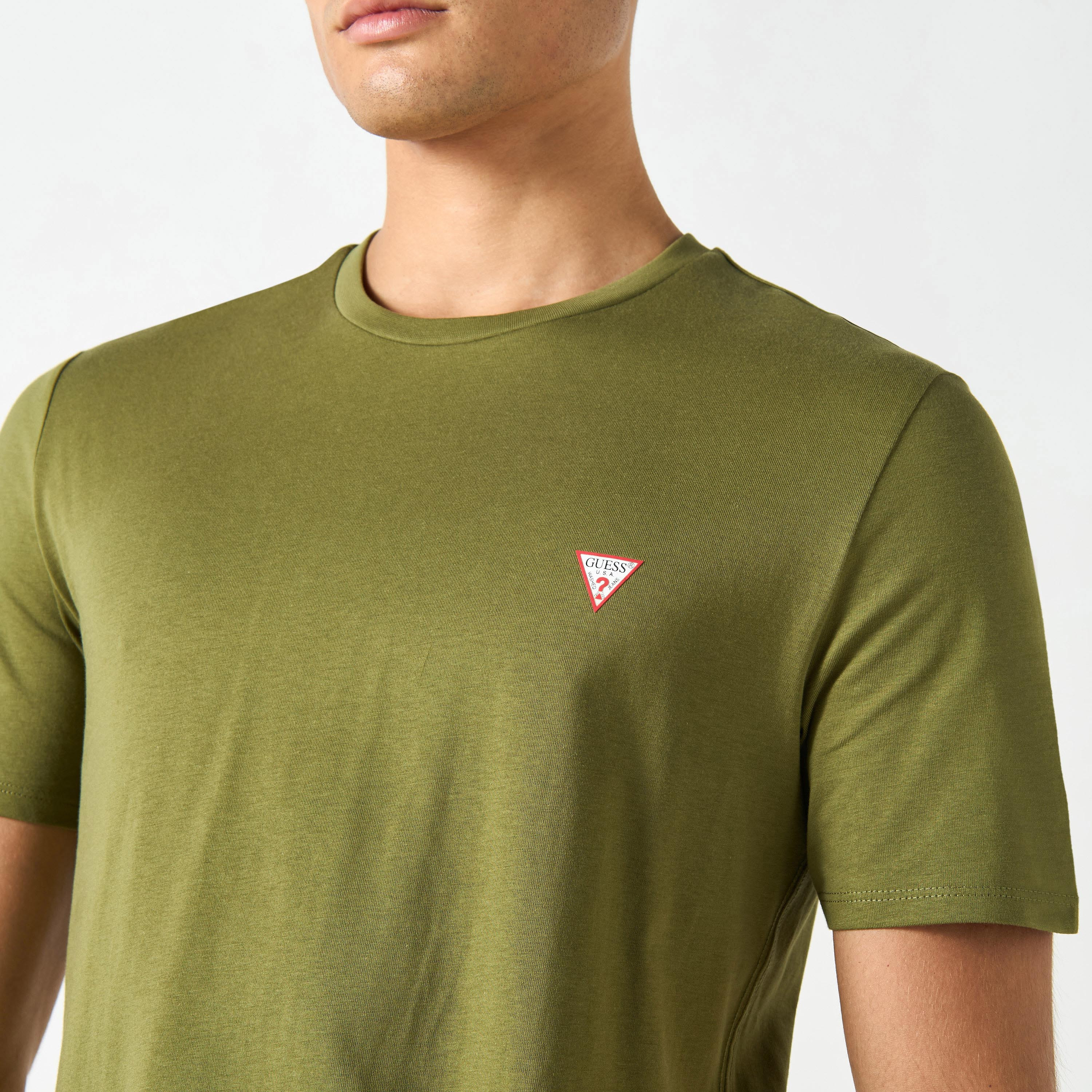 Guess Logo Print T-shirt with Crew Neck and Short Sleeves-men-clothing-tshirtsandpolos-tshirts-image-4