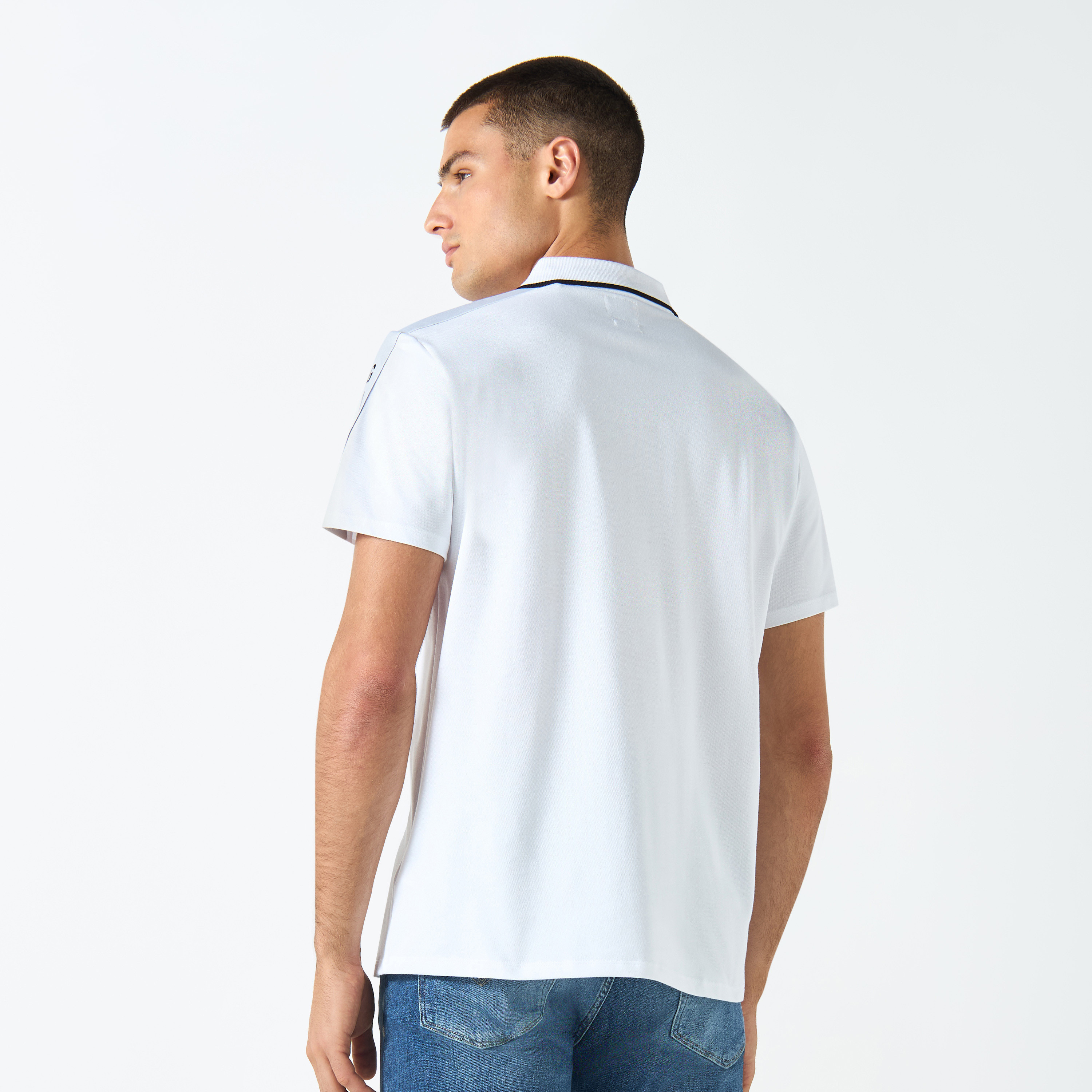 Guess Tape Detail Polo T-shirt with Short Sleeves-men-clothing-tshirtsandpolos-polos-image-3