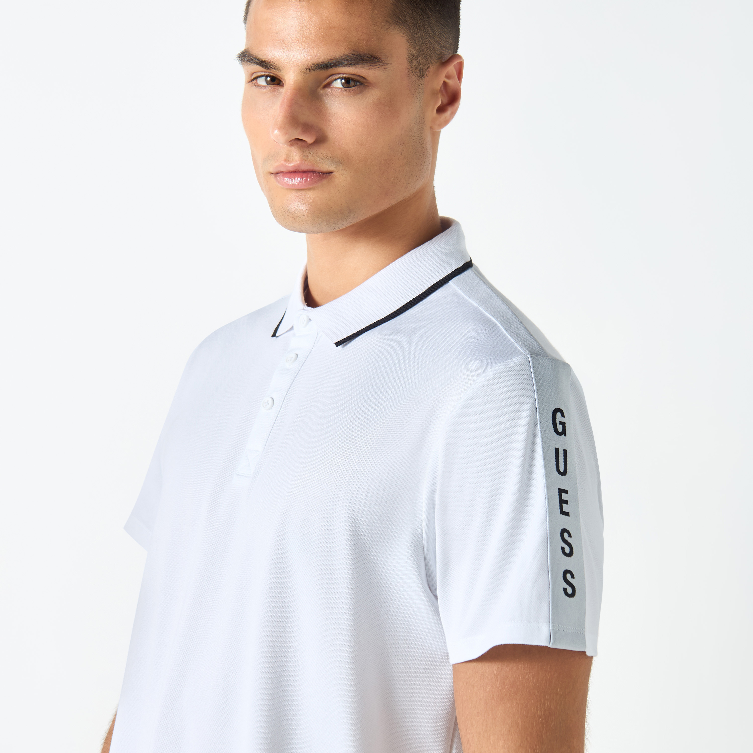 Guess Tape Detail Polo T-shirt with Short Sleeves-men-clothing-tshirtsandpolos-polos-image-5