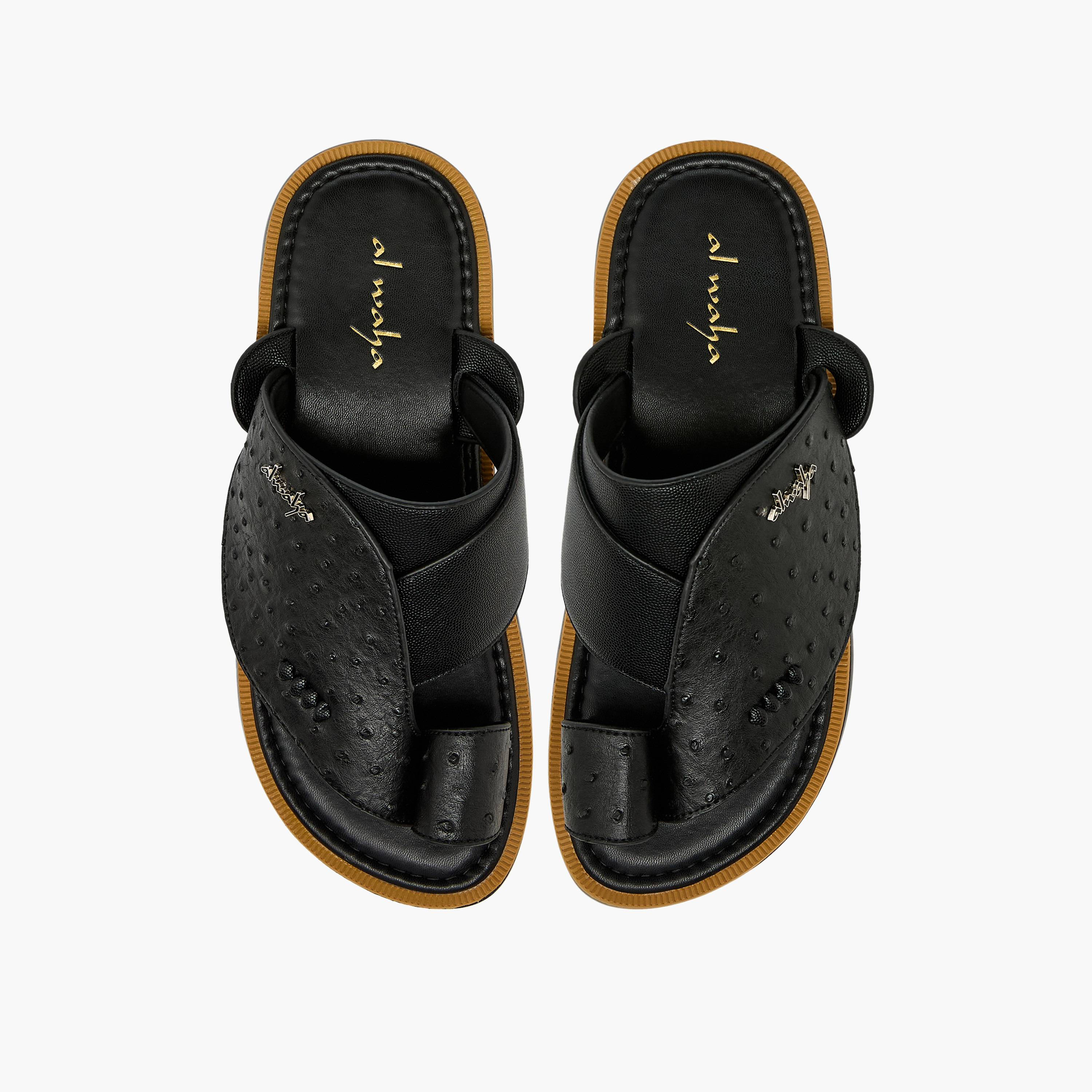 صندل عربي بتفاصيل حلقة للرجال من الواحة-men-shoes-sandals-image-1