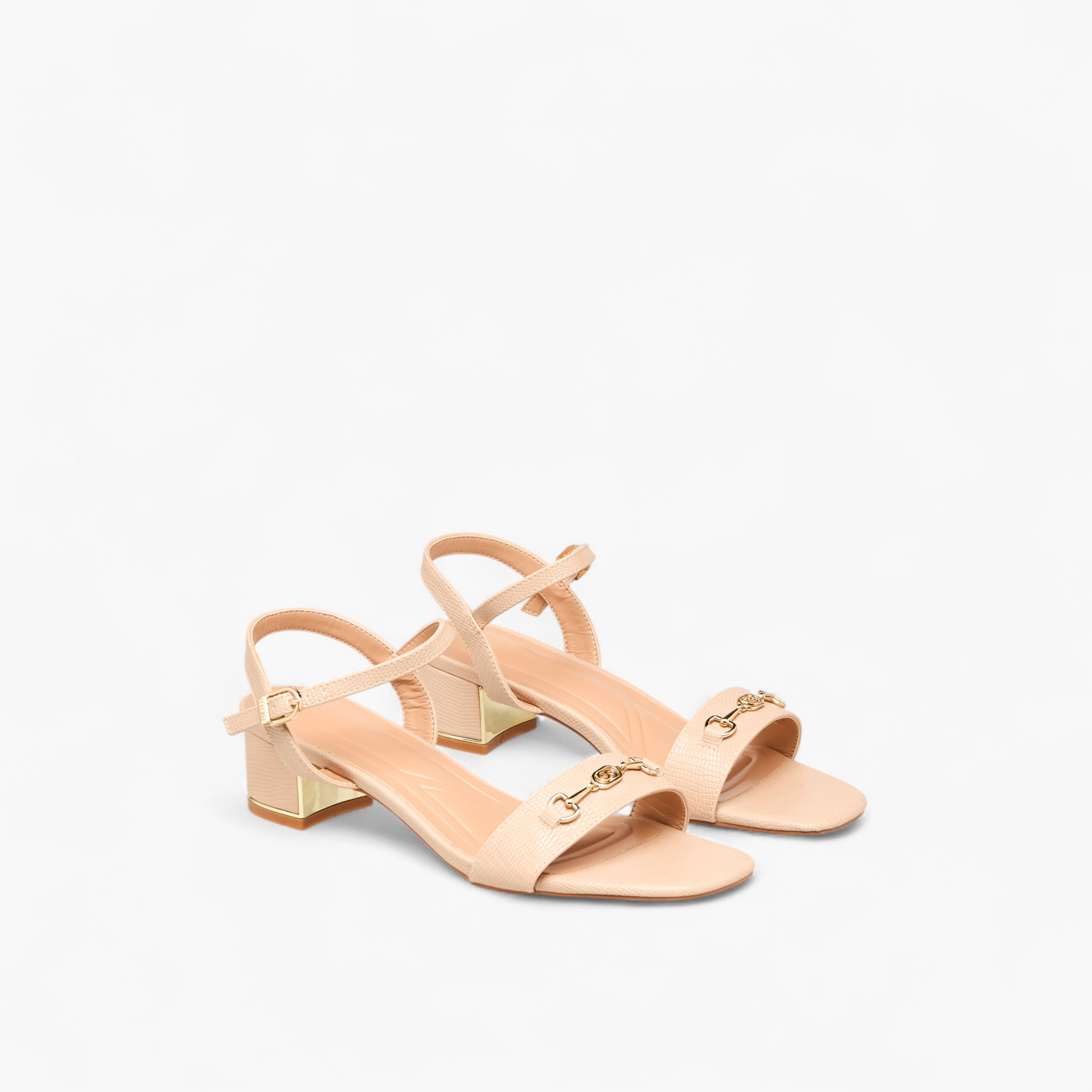Celeste Women's Solid Block Heel Sandals with Buckle Closure-women-shoes-sandals-heeled-image-1