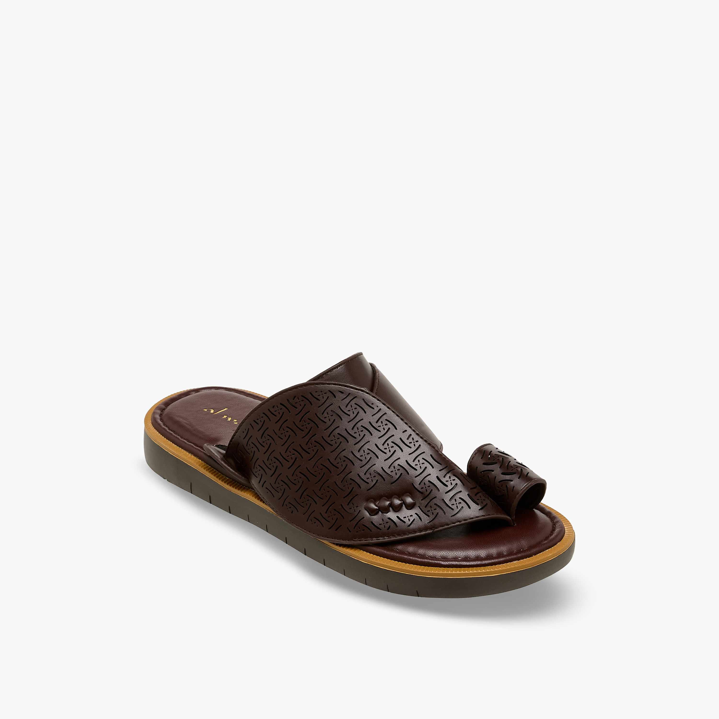 Al Waha Men Textured Arabic Sandals-men-shoes-sandals-image-2