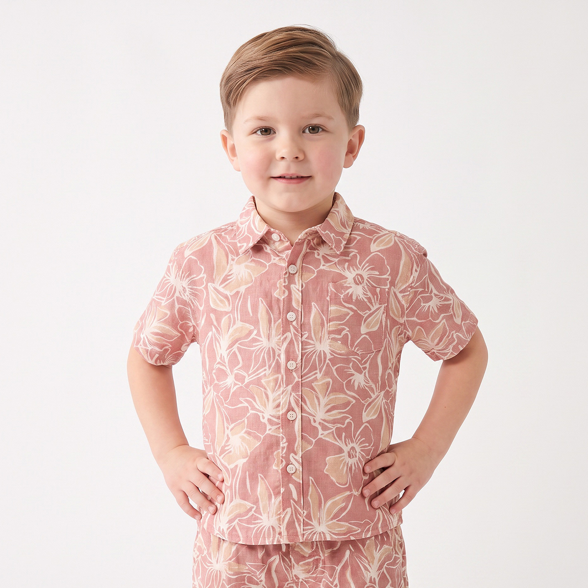 طقم شورت وقميص بياقة عادية وأكمام قصيرة وطبعات من جونيورز-boys-clothing-setsandcoords-image-3