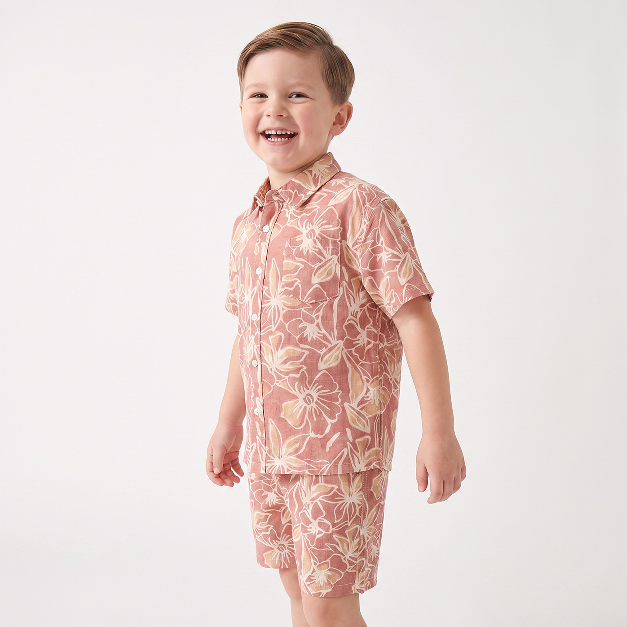 طقم شورت وقميص بياقة عادية وأكمام قصيرة وطبعات من جونيورز-boys-clothing-setsandcoords-image-7