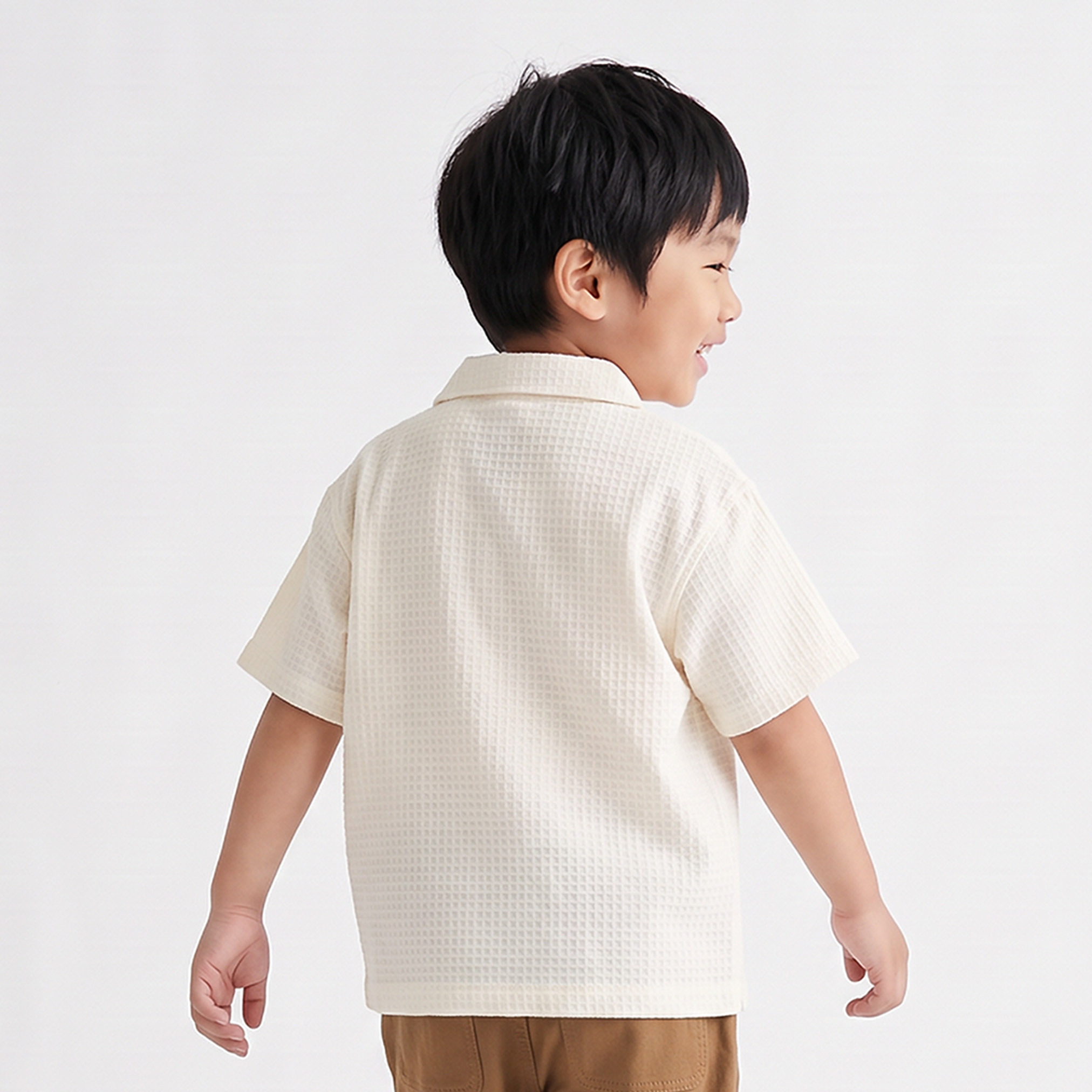 Short Sleeves Shirt with Texture Design-boys-clothing-shirts-image-2