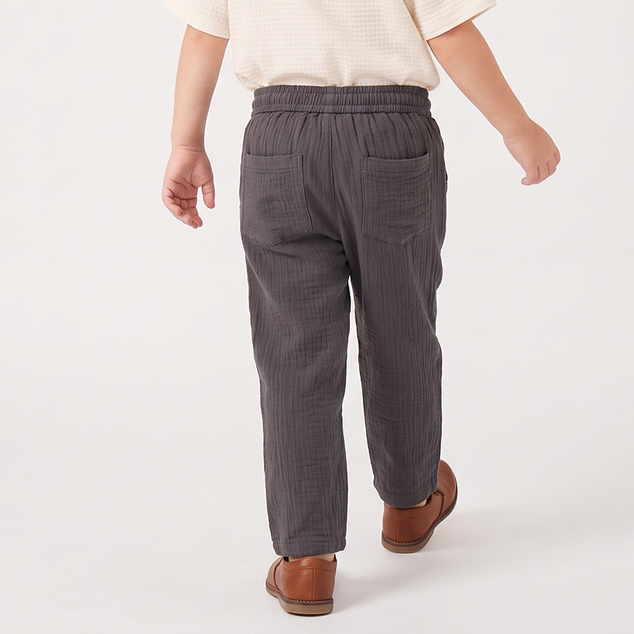 بنطلون بقصة مريحة وجيوب وخصر مطاطي برباط إغلاق من إليجو-boys-clothing-bottoms-trousers-image-3