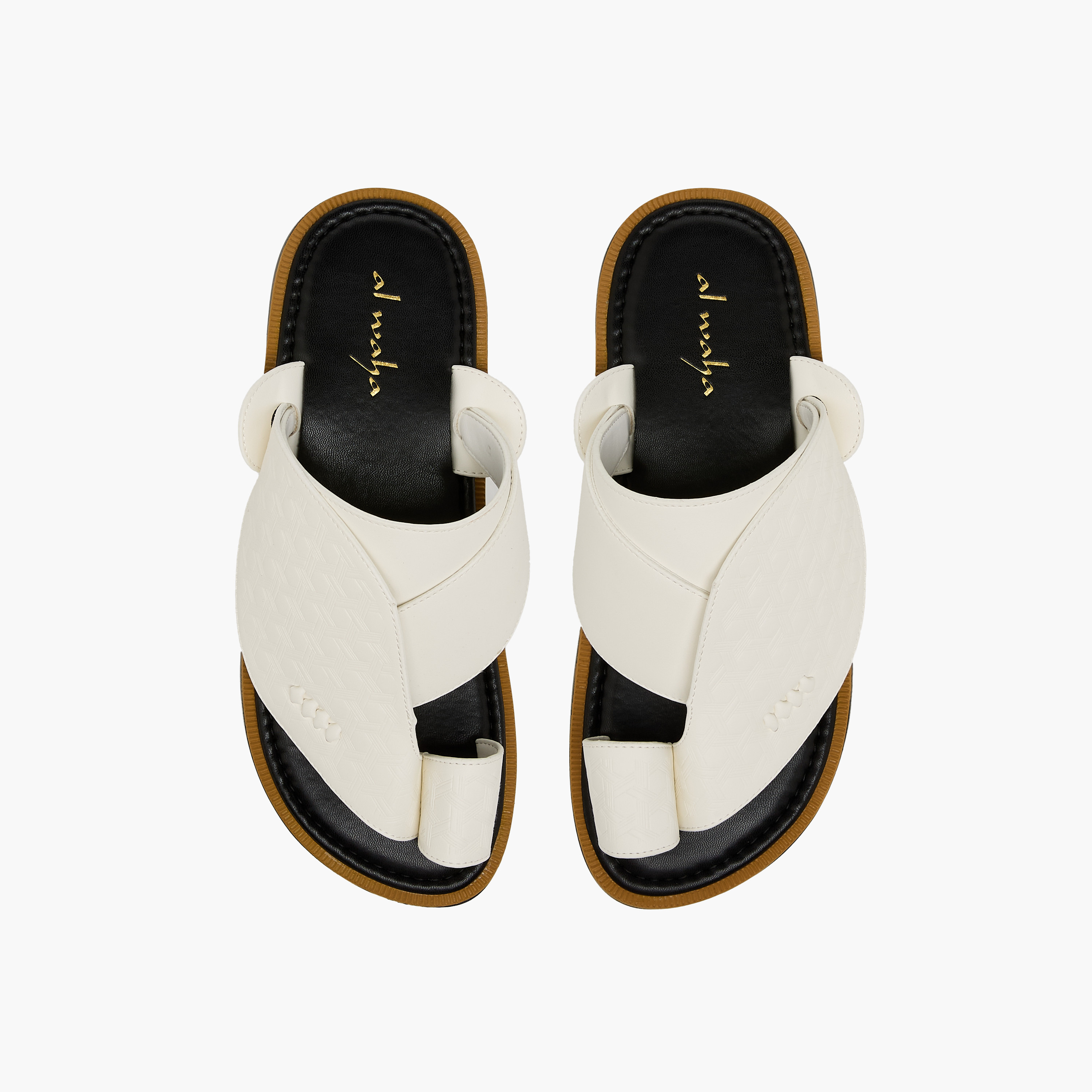 Al Waha Men Textured Arabic Sandals-men-shoes-sandals-image-1
