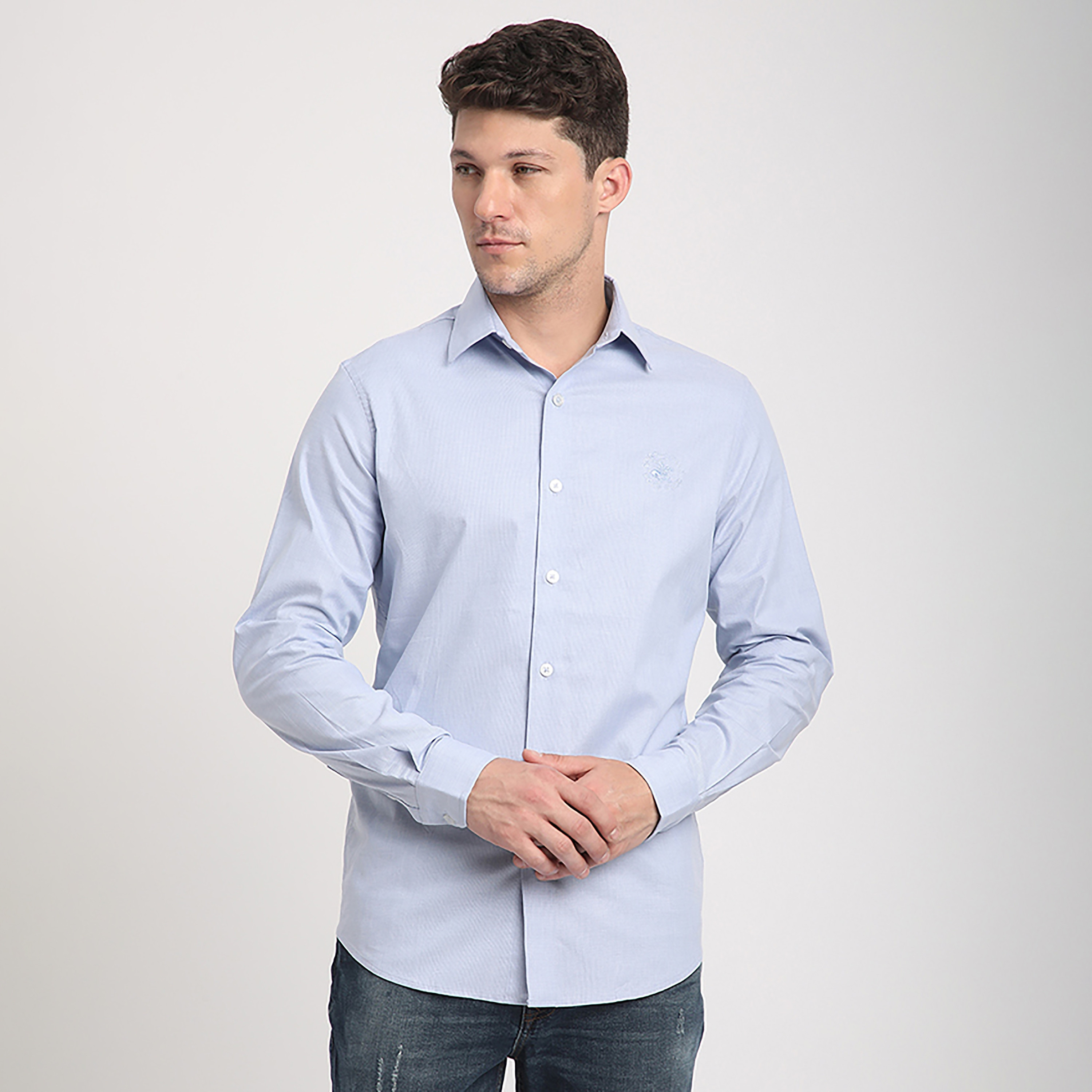 قميص رجالي بقصّة عادية وياقة منبسطة وأكمام طويلة من بيفرلي هيلز بولو كلوب-men-clothing-shirts-image-1