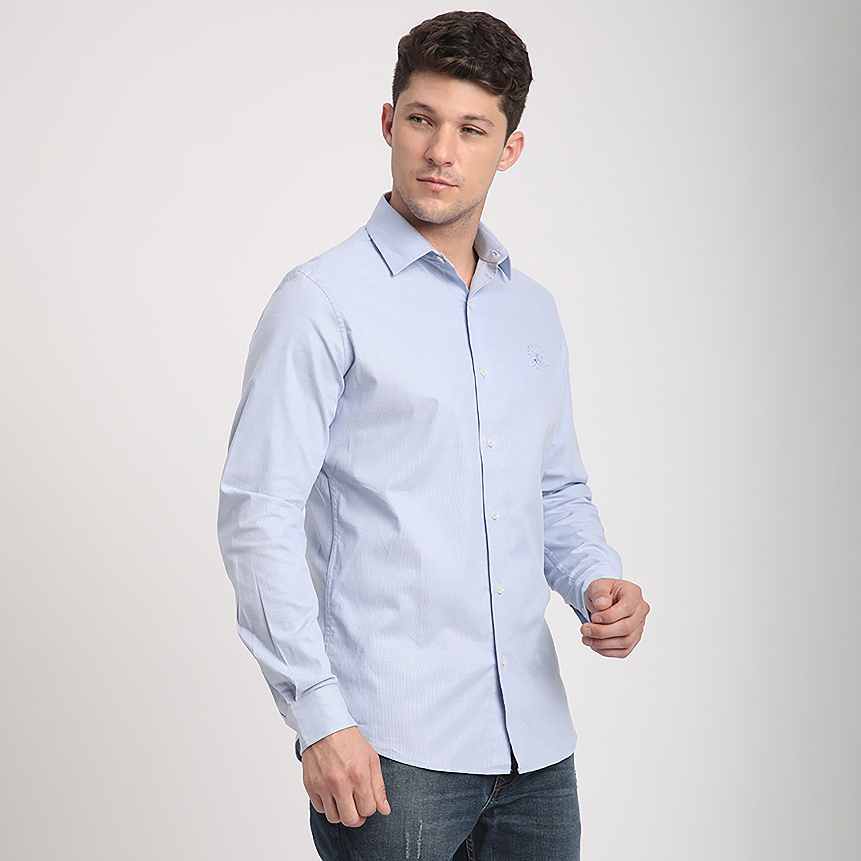 Beverly Hills Polo Club Regular Fit Plain Spread Collar Long Sleeves Men's Shirt-men-clothing-shirts-image-4