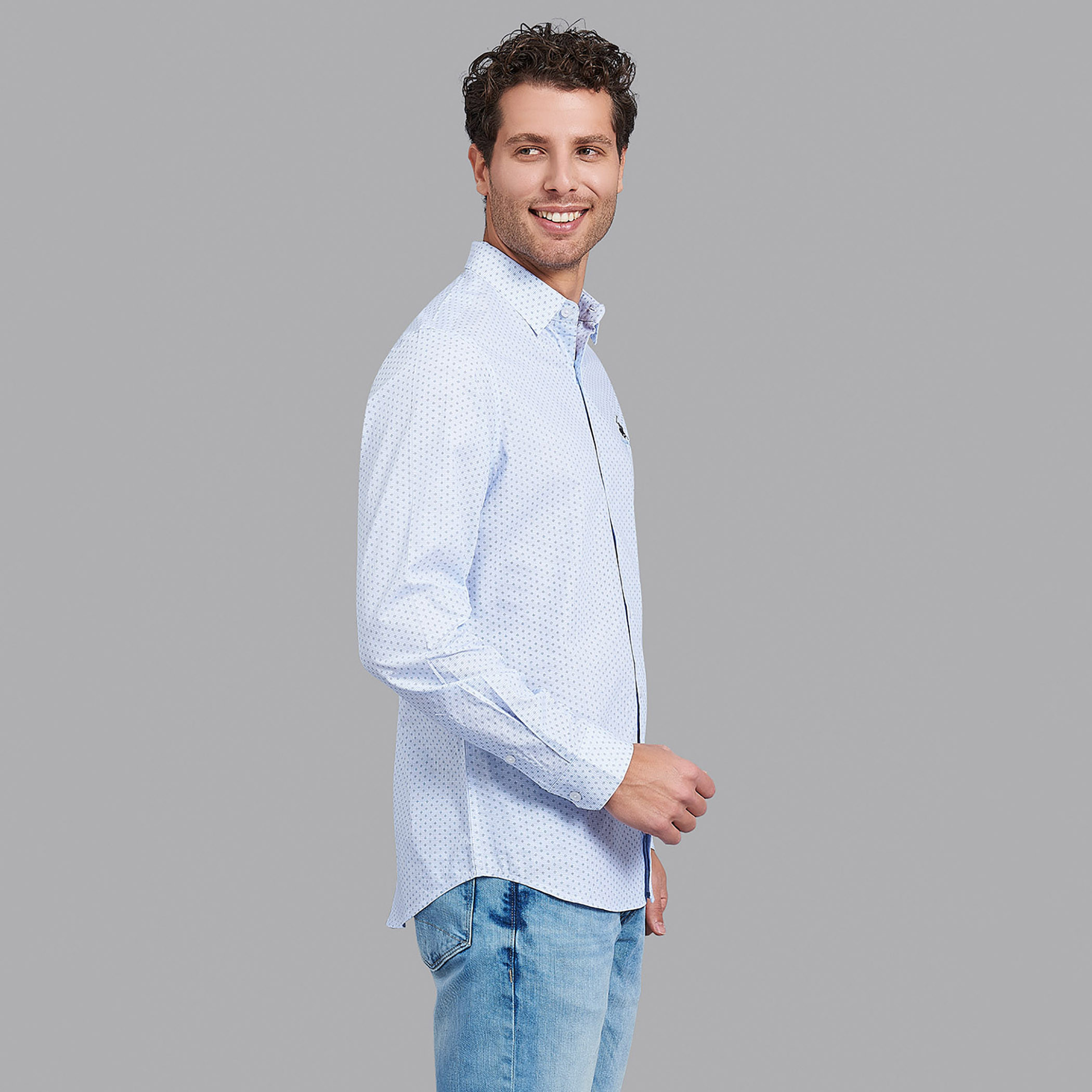 Beverly Hills Polo Club Men Powder Blue Printed Long Sleeves Collared Shirt-men-clothing-shirts-image-4