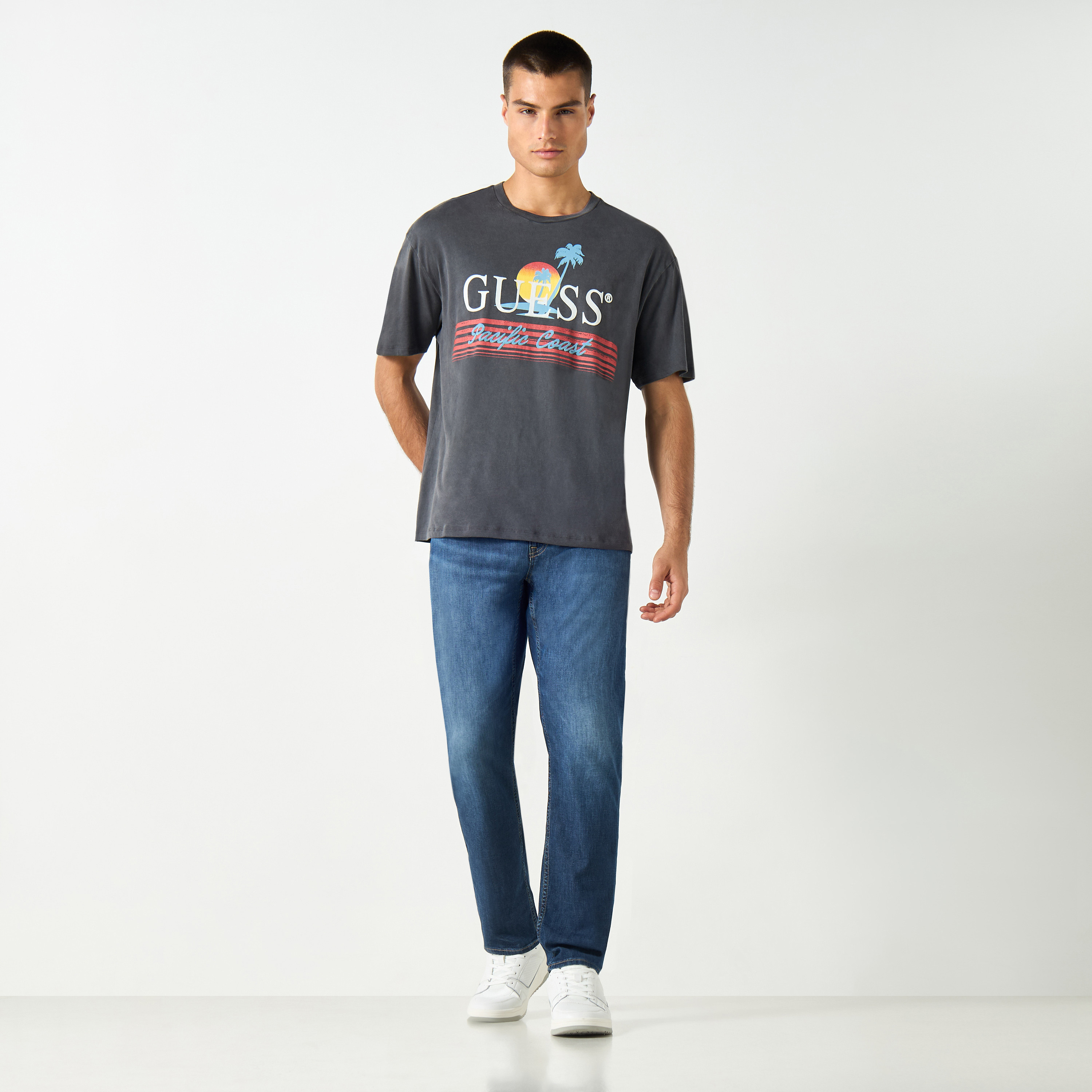 Guess Solid Relaxed Fit Jeans with Pockets-PROMO_CP_OM_B3GET10PER_20241001-image-2