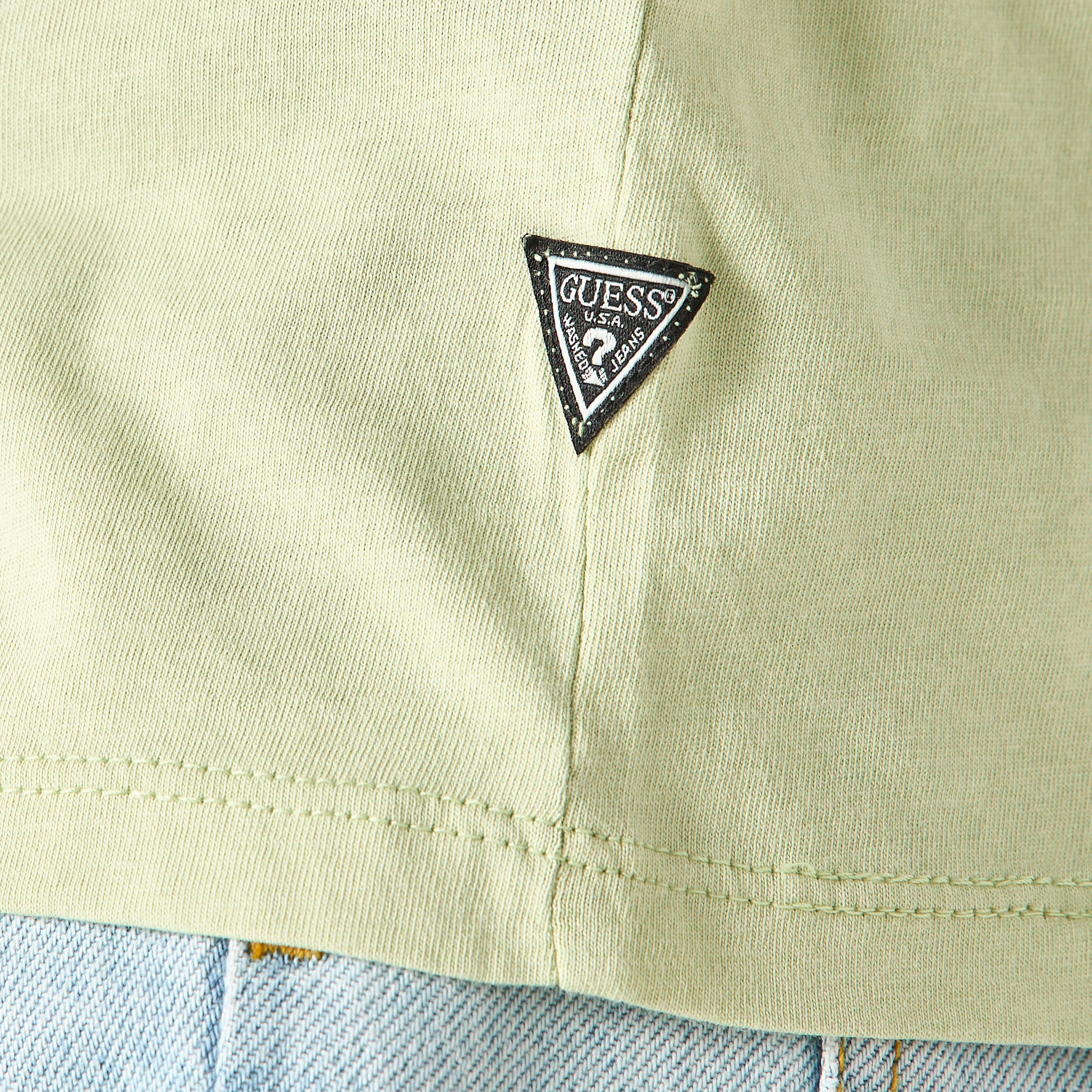 Guess Logo Print Crew Neck T-shirt with Short Sleeves-men-clothing-tshirtsandpolos-tshirts-image-4