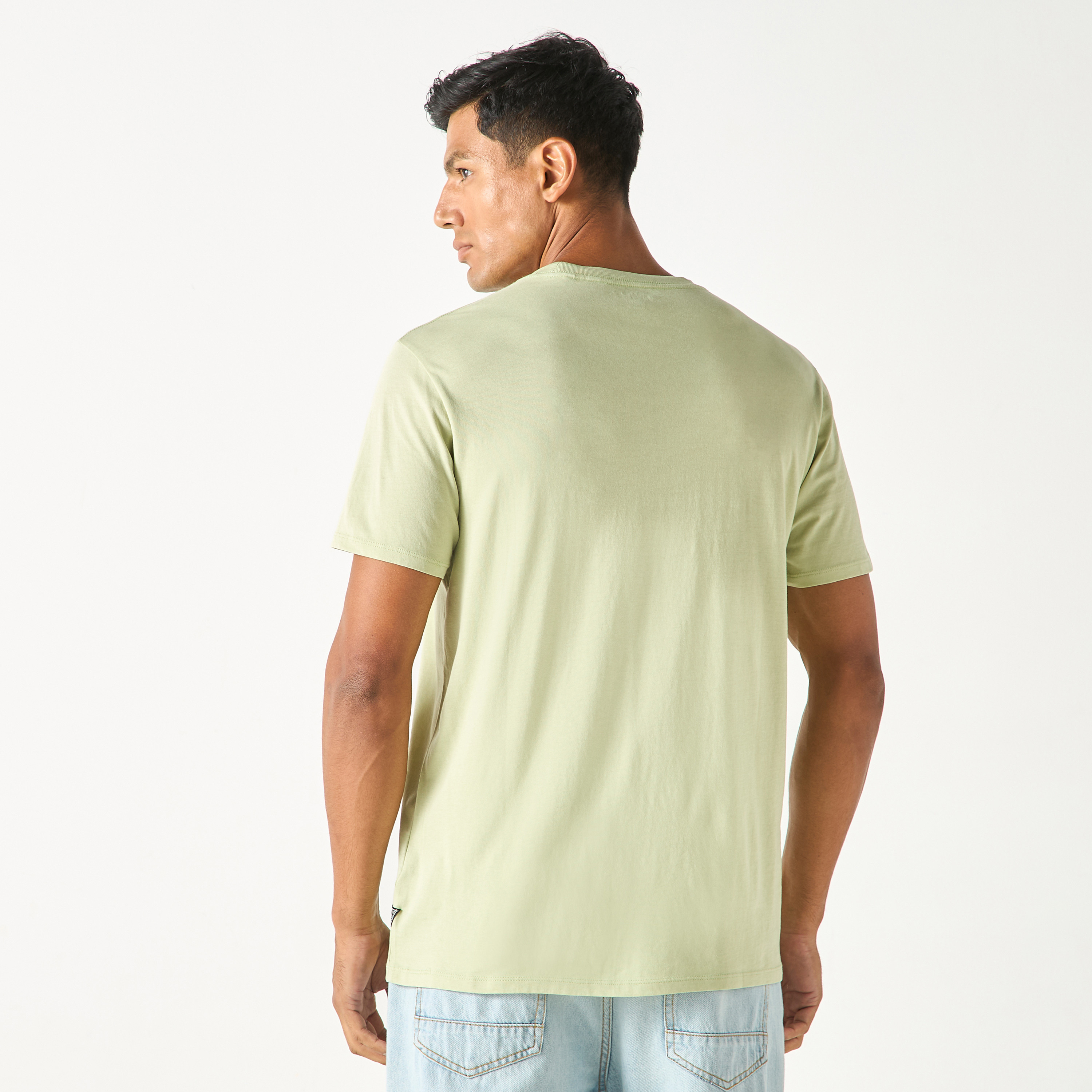 Guess Logo Print Crew Neck T-shirt with Short Sleeves-men-clothing-tshirtsandpolos-tshirts-image-5