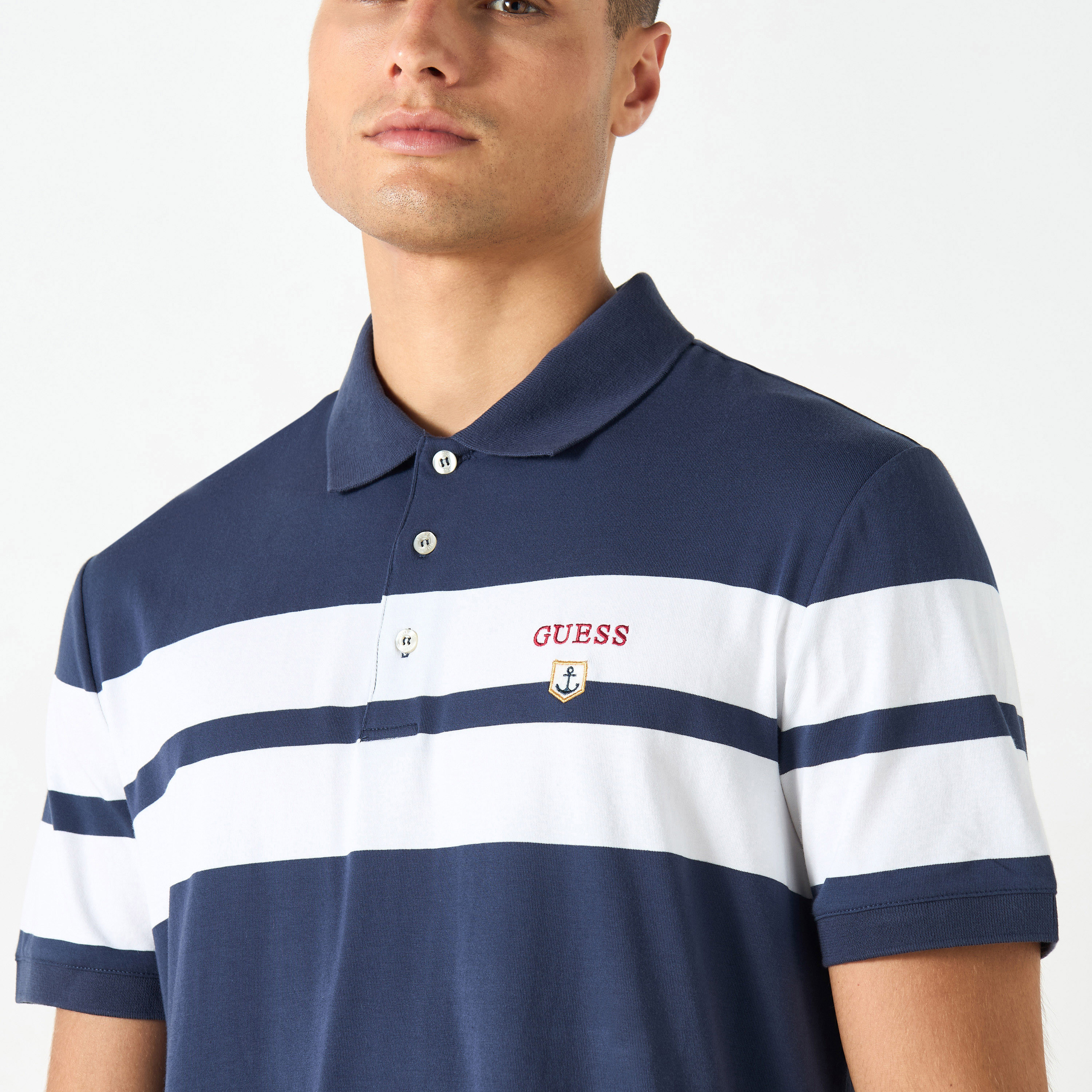 Guess Striped Polo T-shirt with Short Sleeves-men-clothing-tshirtsandpolos-polos-image-4