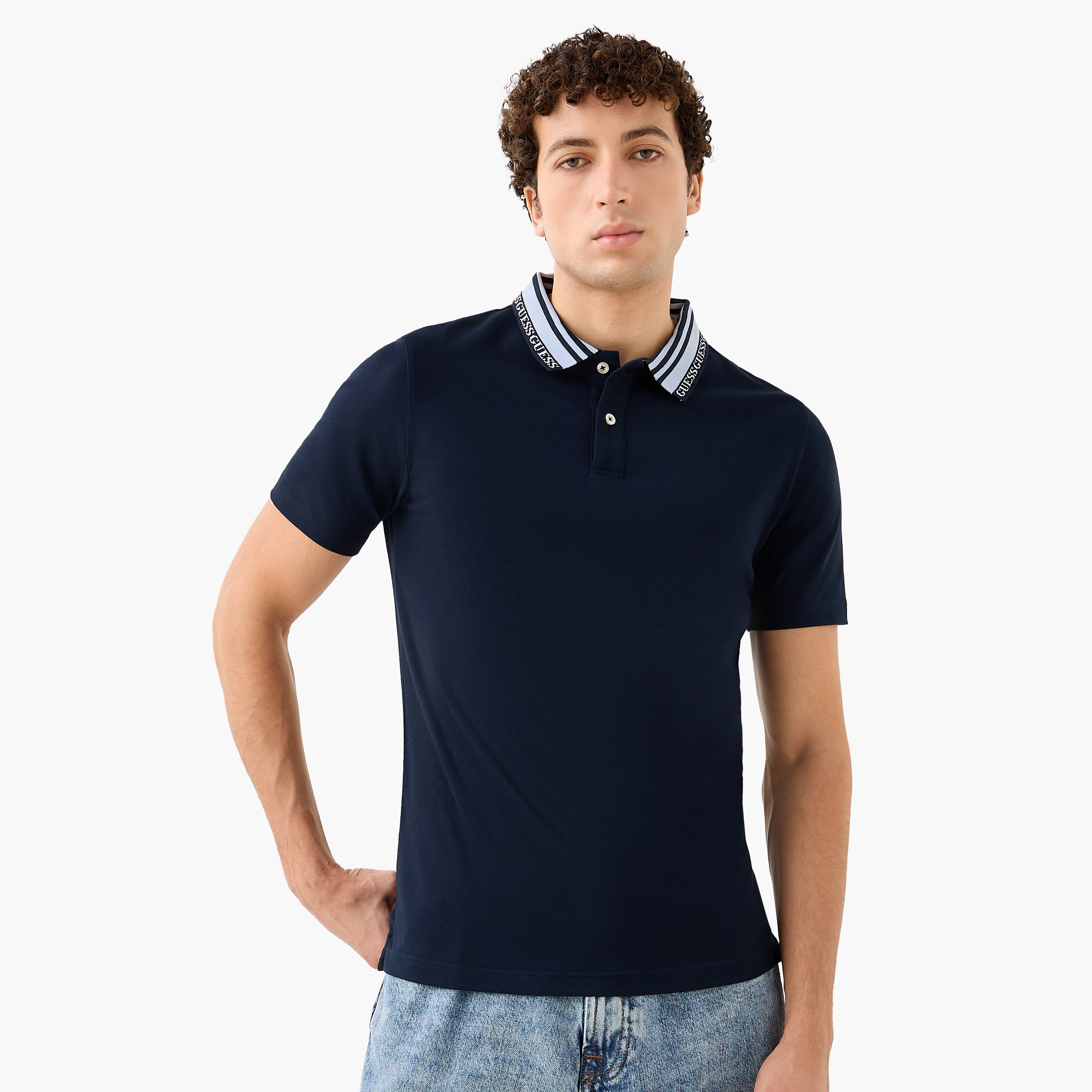 Guess Lyle Polo T-shirt with Short Sleeves-men-clothing-tshirtsandpolos-polos-image-1