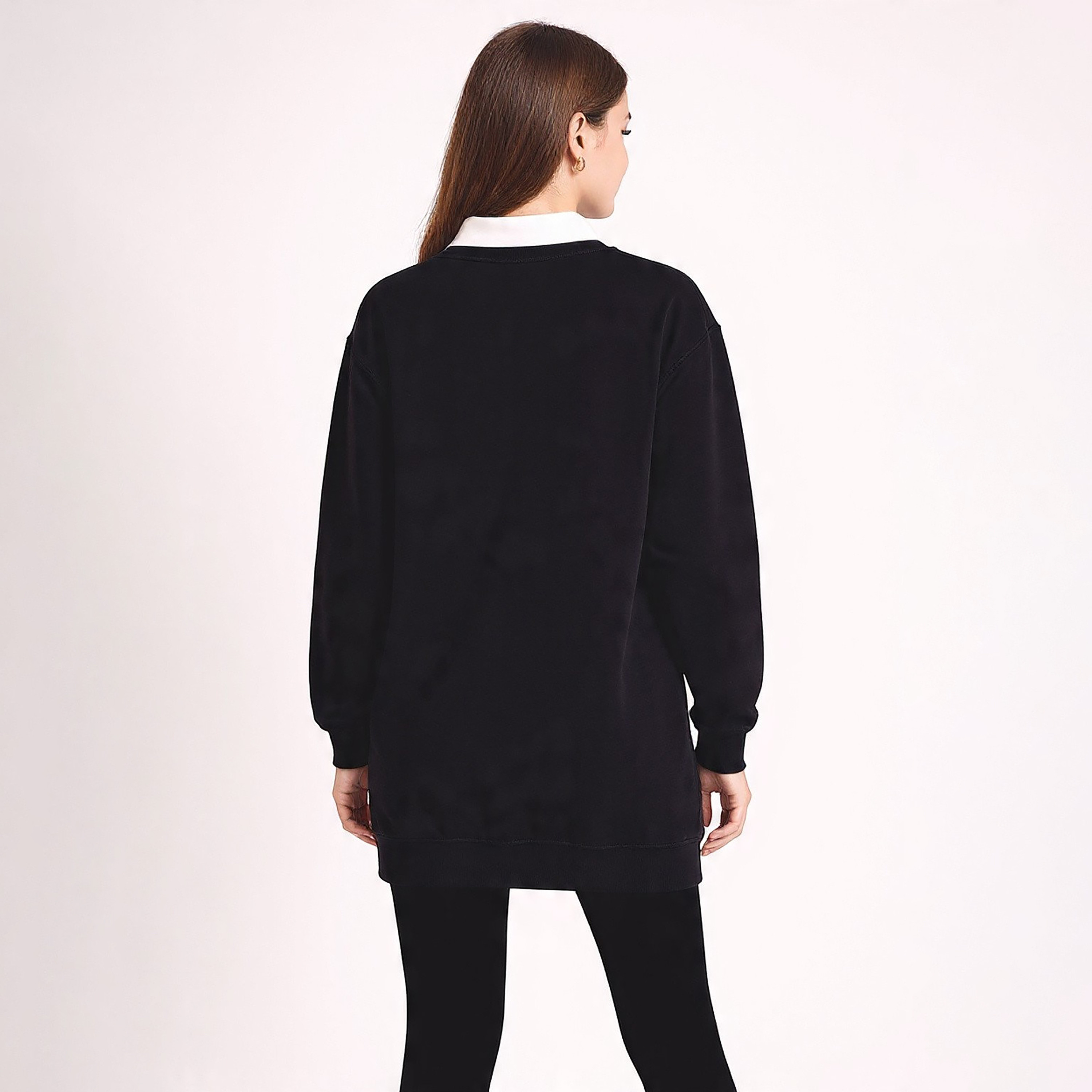 No Way Monday Long Sleeves Paris Printed Collared Sweatshirt-girls-clothing-sweatshirts-image-4