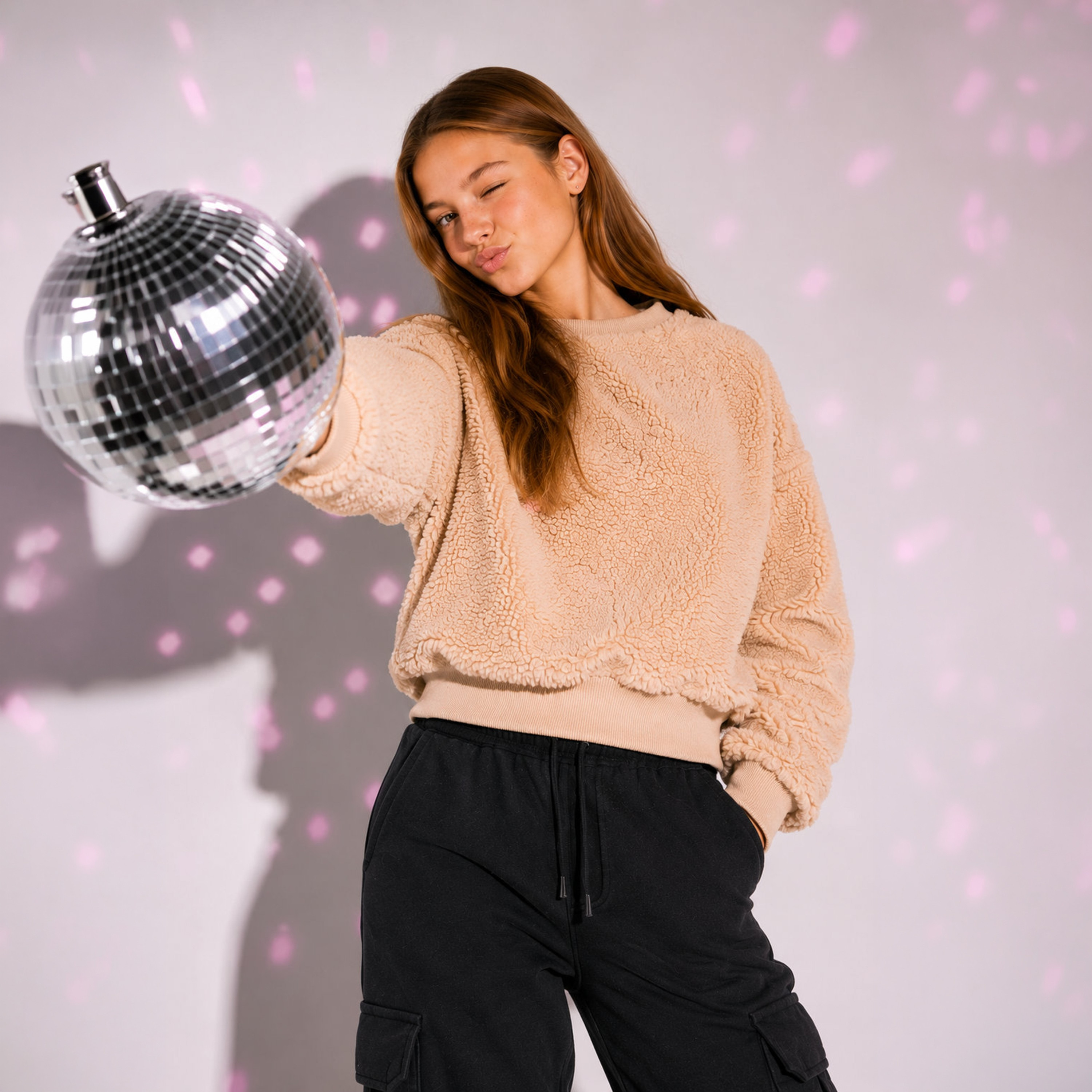 سويت شيرت سادة بأكمام طويلة من ديركجي-girls-clothing-sweatshirts-image-3