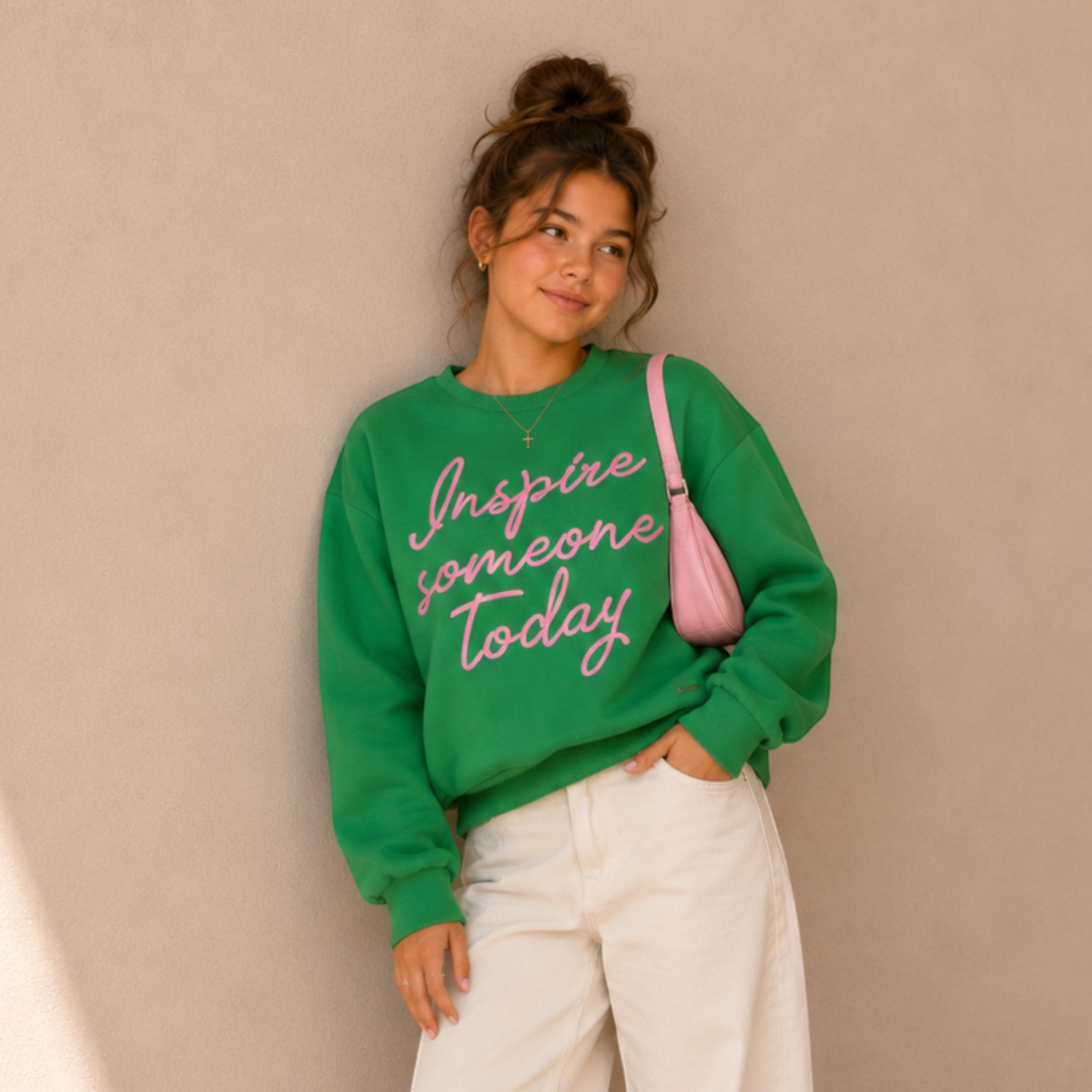 Dirkje Long Sleeves Inspire Someone Today Embroidered Sweatshirt-girls-clothing-sweatshirts-image-3