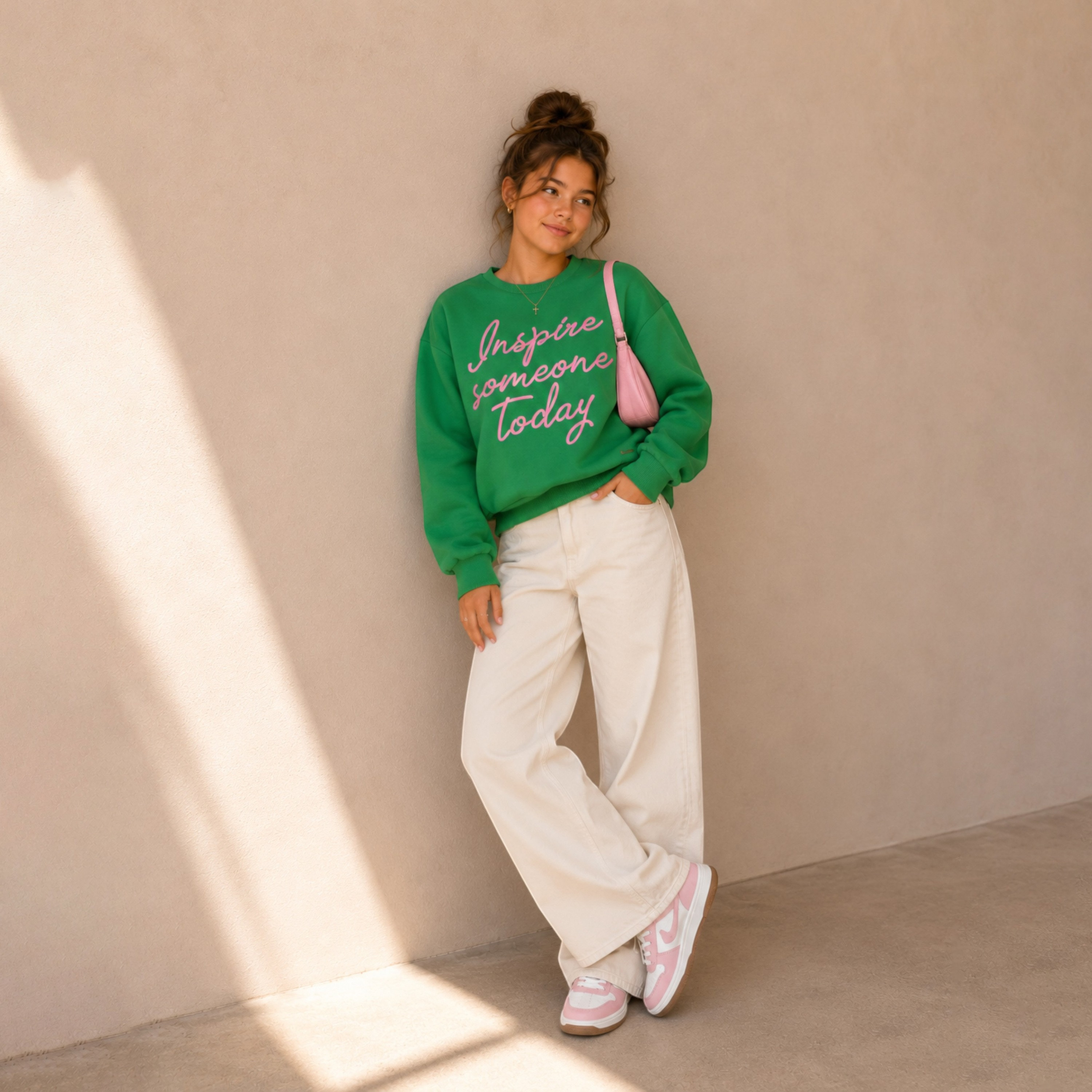 Dirkje Long Sleeves Inspire Someone Today Embroidered Sweatshirt-girls-clothing-sweatshirts-image-4