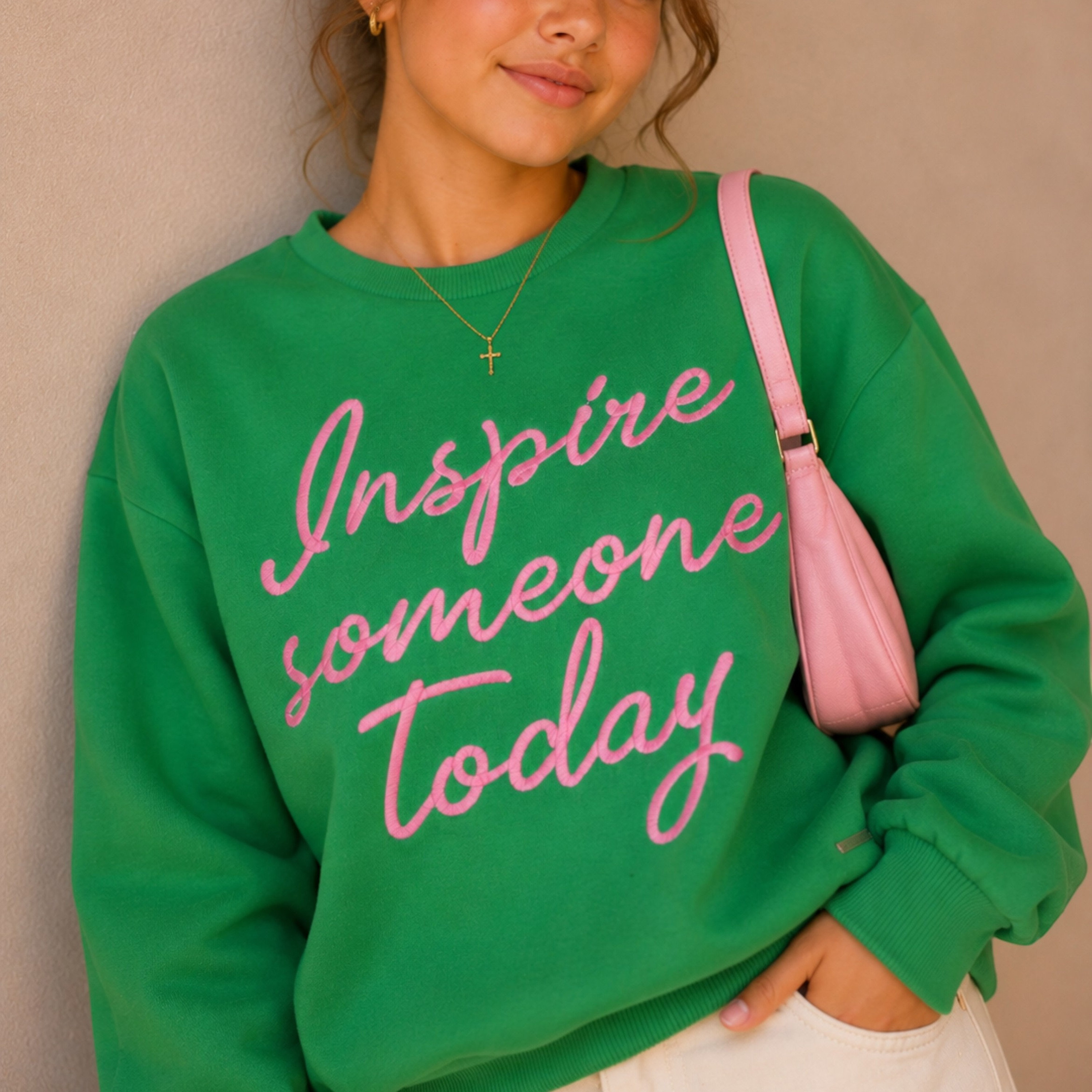 Dirkje Long Sleeves Inspire Someone Today Embroidered Sweatshirt-girls-clothing-sweatshirts-image-5