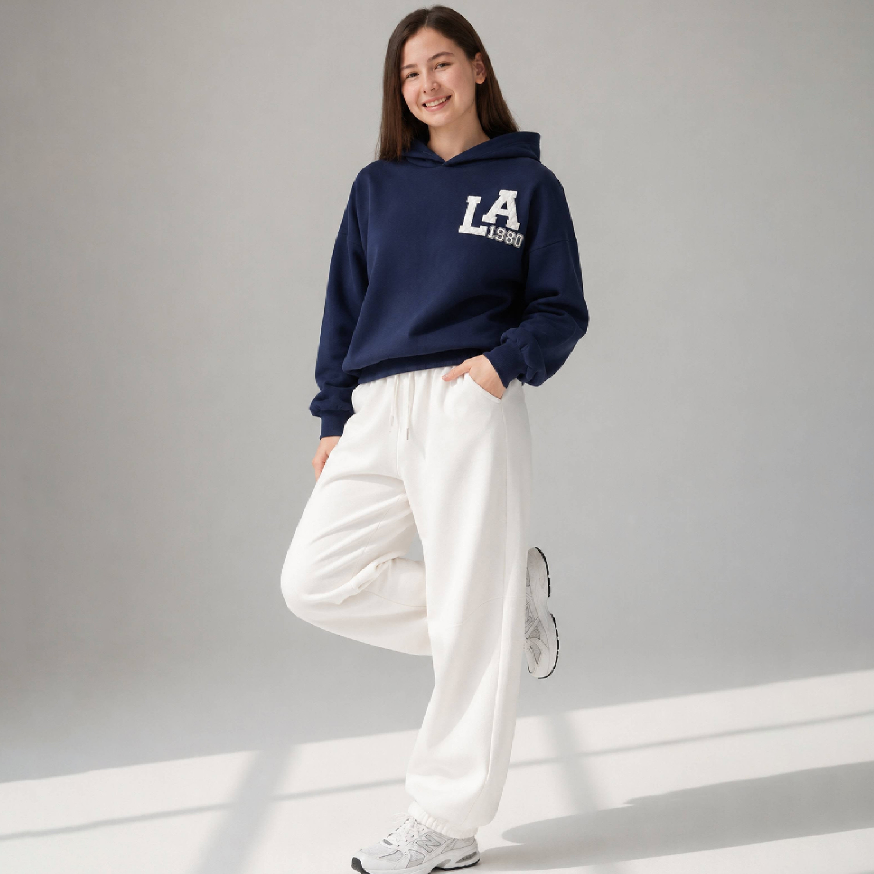 Dirkje Long Sleeves LA 1980 Embroidered Hoodie-girls-clothing-sweatshirts-image-2