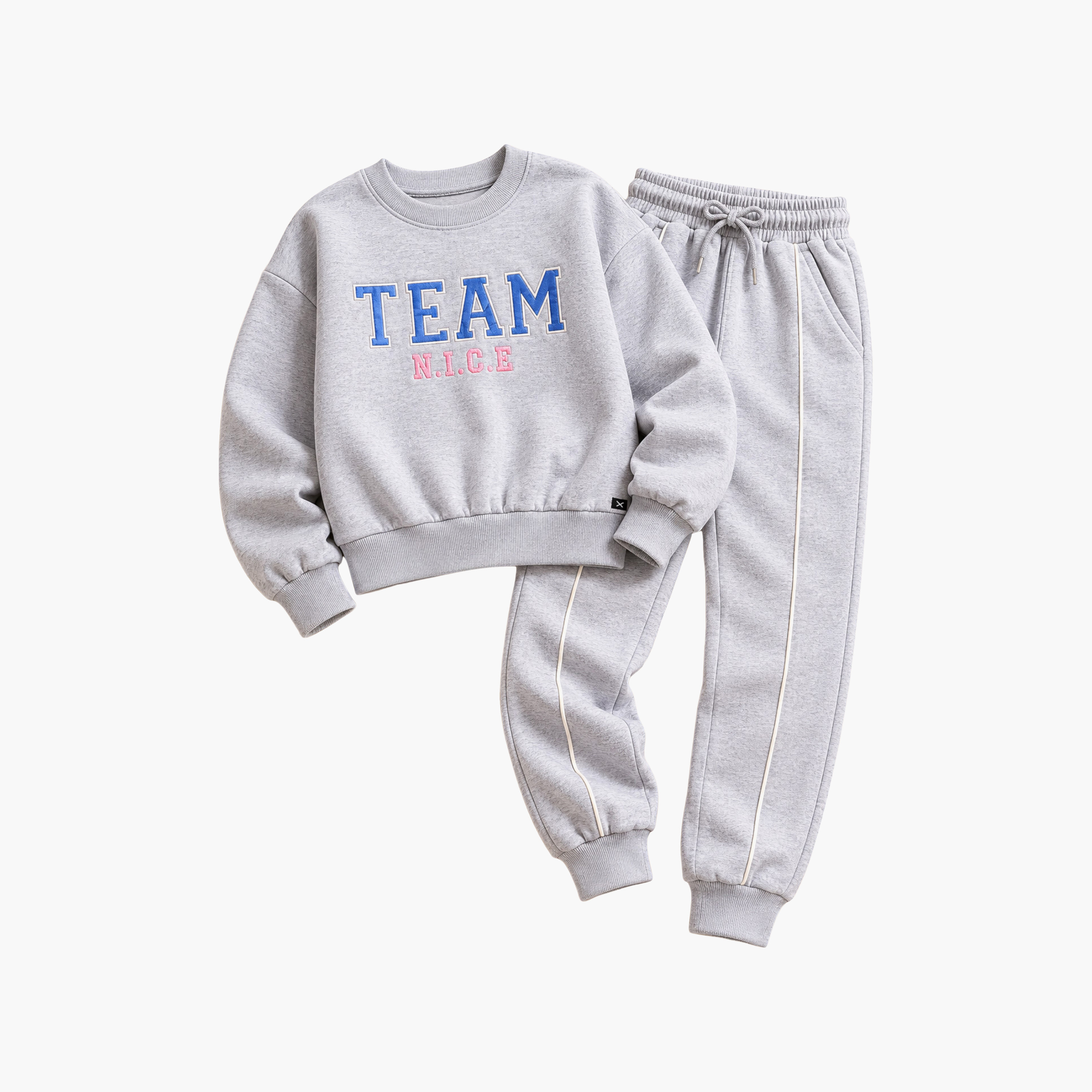 Dirkje Long Sleeves Team Nice Graphic Sweatshirt & Joggers Set-girls-clothing-setsandcoords-image-5