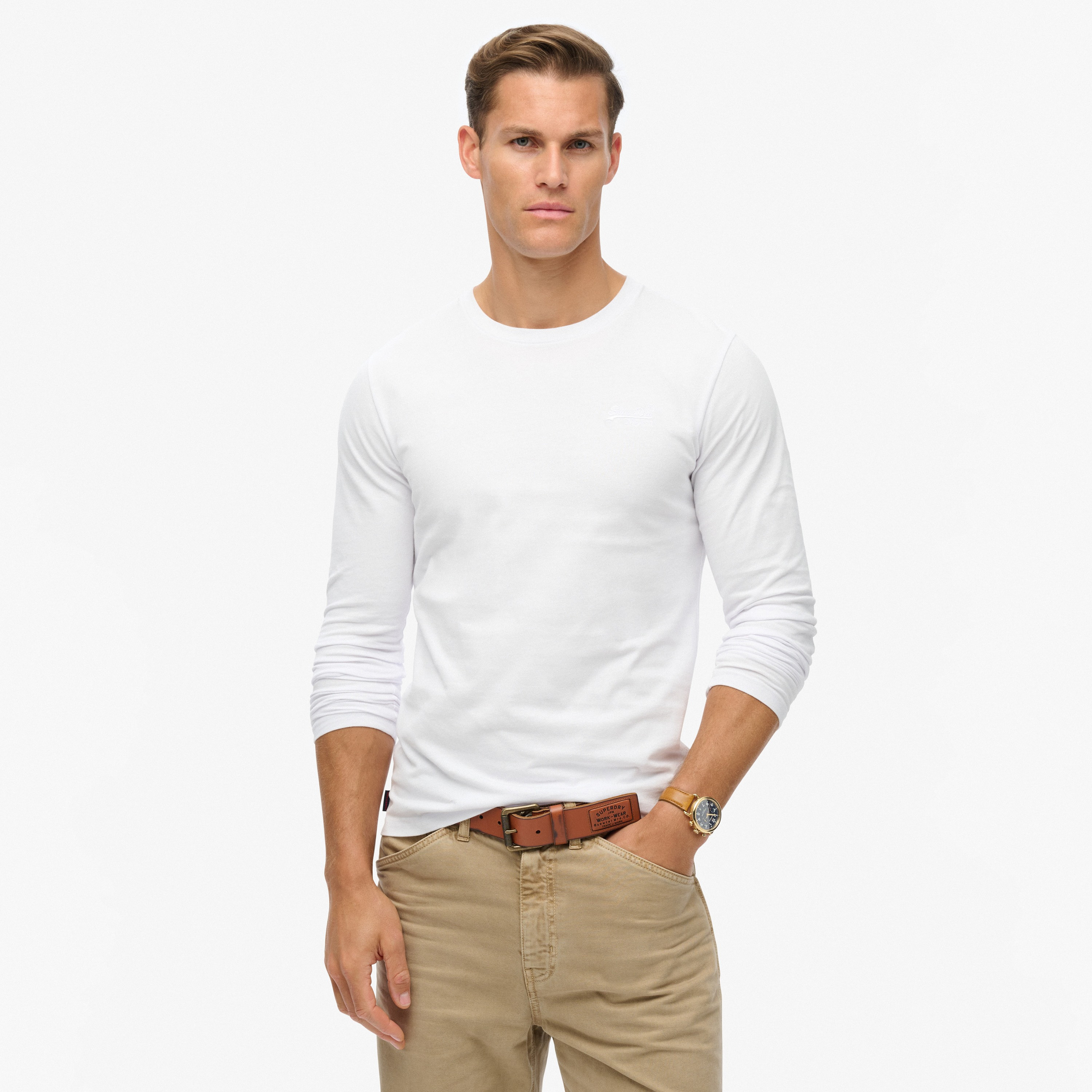 تي شيرت جيرسي رجالي سادة برقبة دائرية وأكمام قصيرة من سوبردراي-men-clothing-tshirtsandpolos-tshirts-image-1