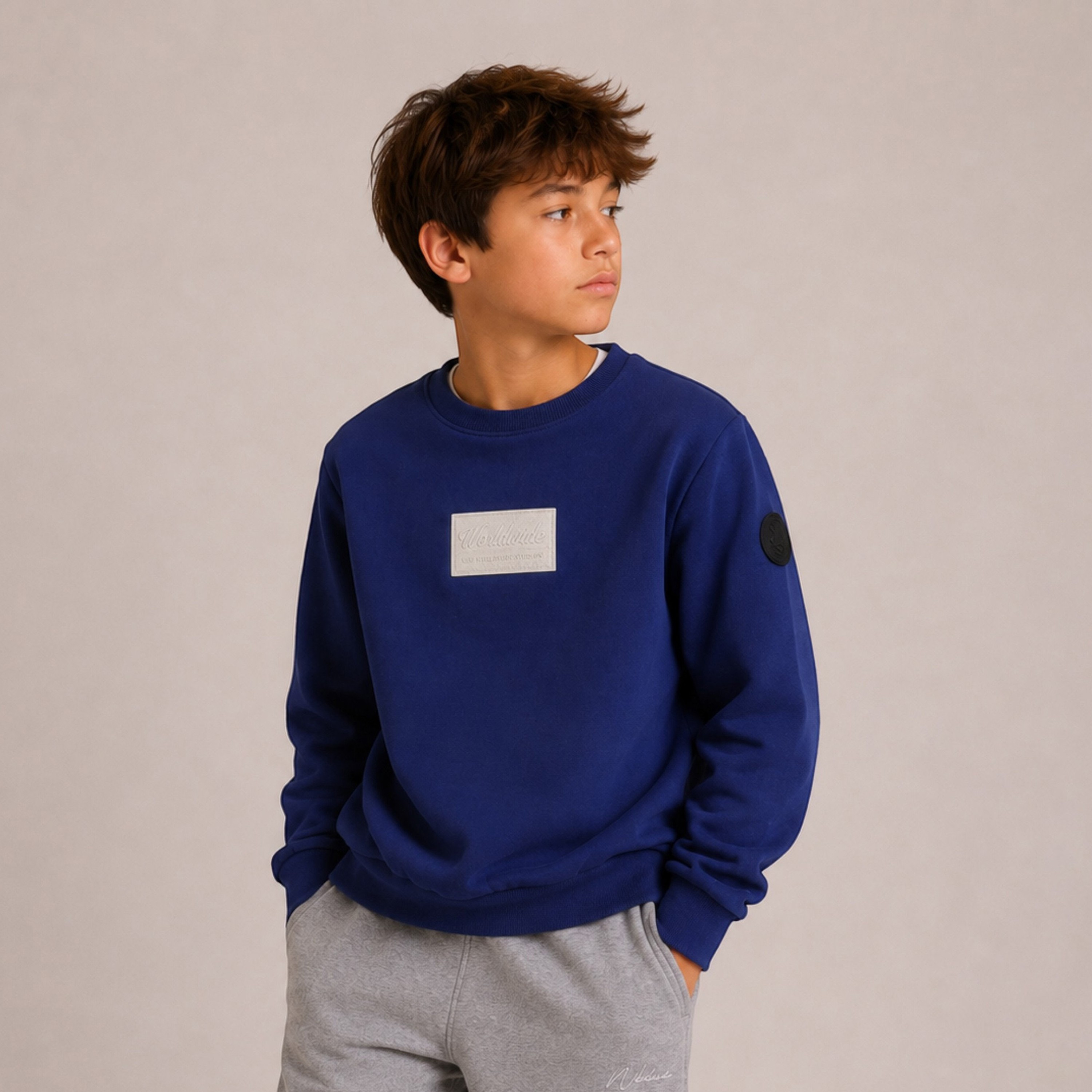 Dirkje Long Sleeves Chest Patch Sweatshirt-boys-clothing-sweatshirts-image-1