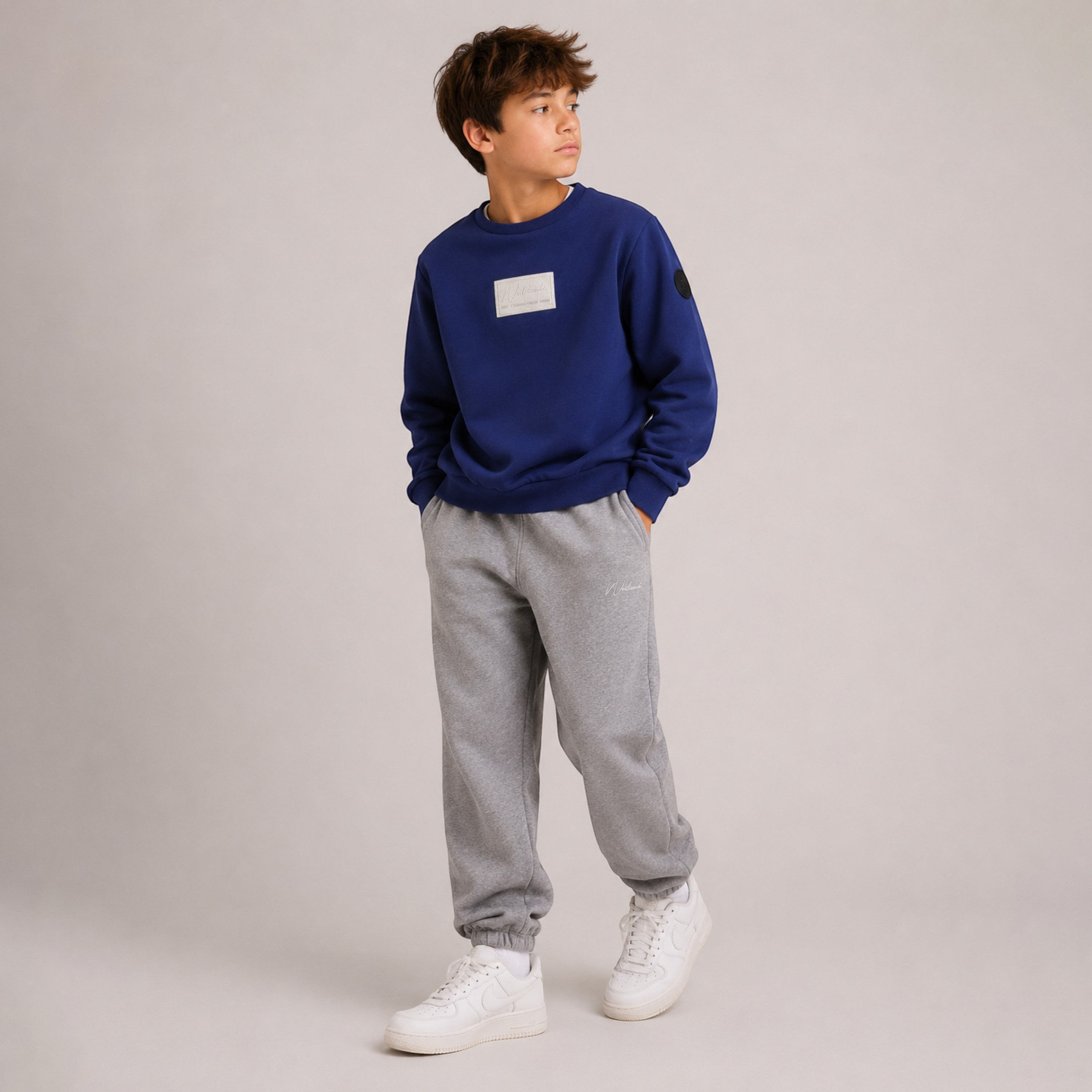 سويت شيرت بأكمام طويلة ورقعة على الصدر من ديركجي-boys-clothing-sweatshirts-image-2
