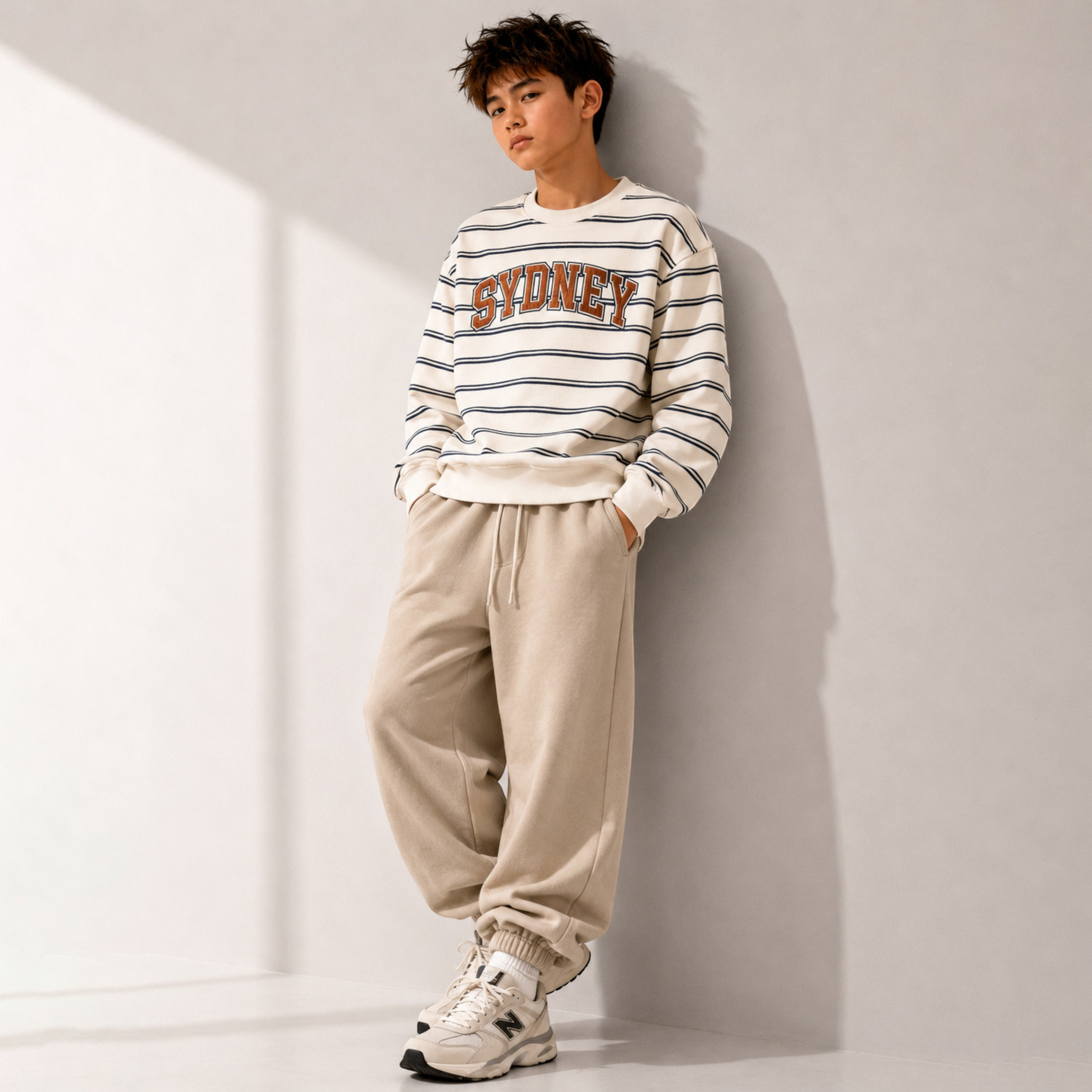 سويت شيرت مخطط بأكمام طويلة بطبعة سيدني من ديركجي-boys-clothing-sweatshirts-image-3