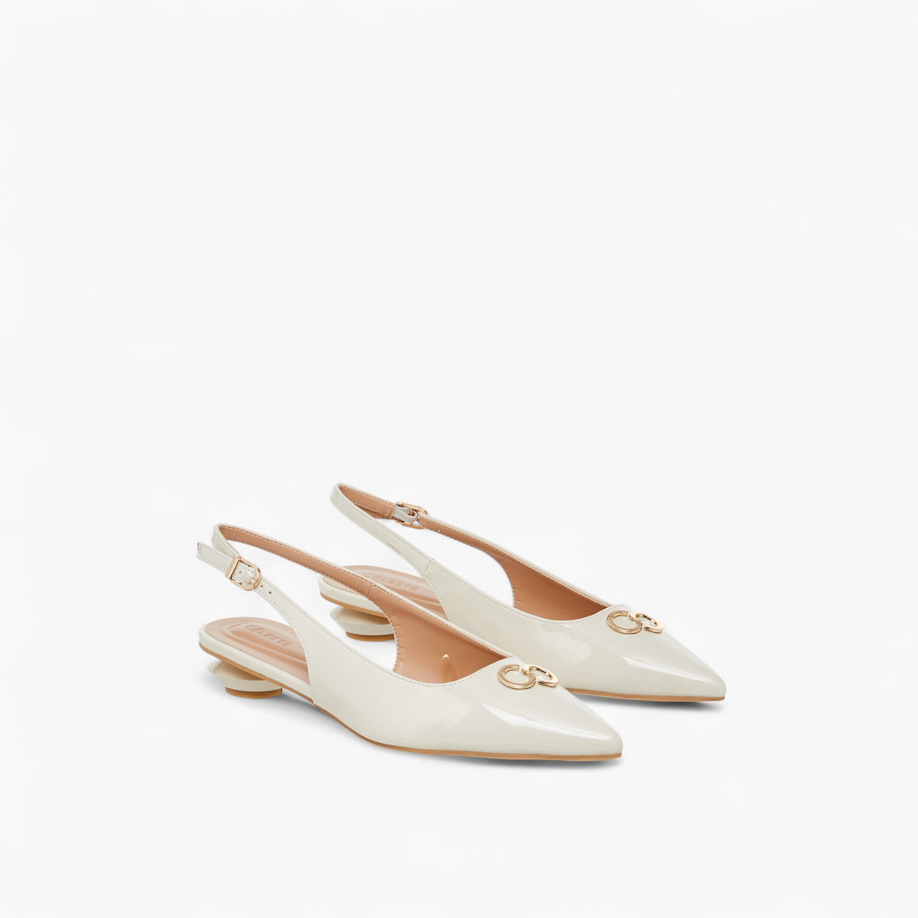 Celeste Women's Metal Accent Pointed Shoes with Buckle Closure-women-shoes-heels-image-1