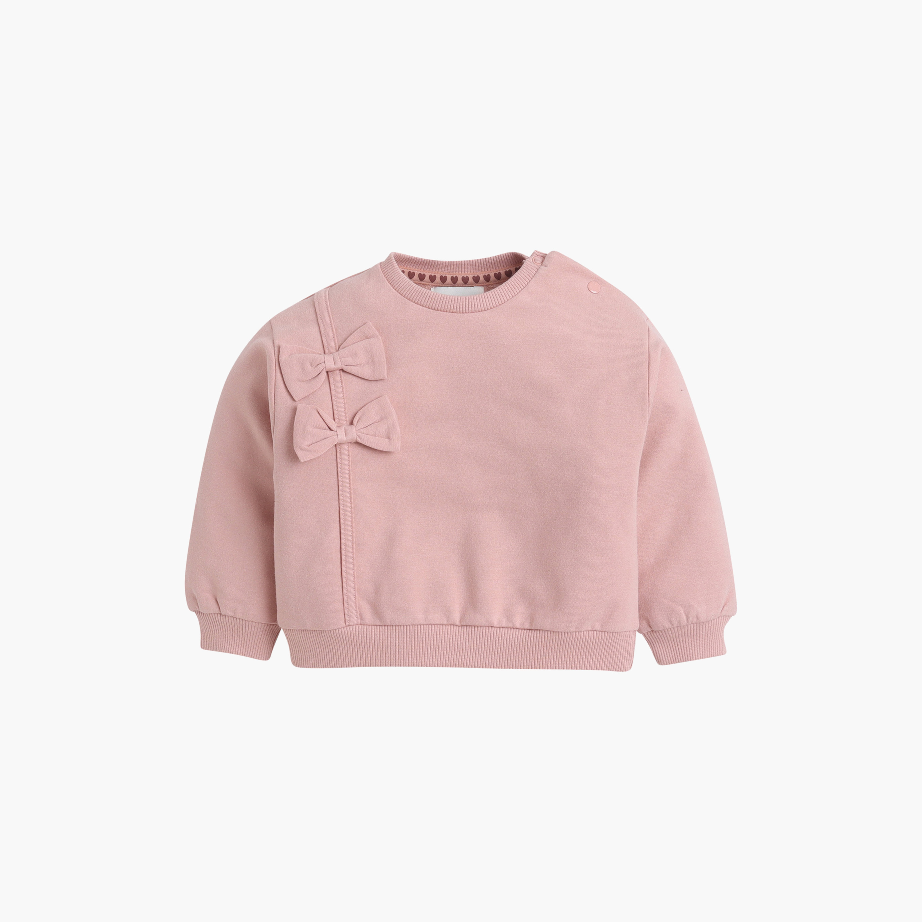 طقم سويت شيرت سادة بأكمام طويلة وبنطلون جوغر من ديركجي-baby-girls-clothing-setsandcoords-image-4