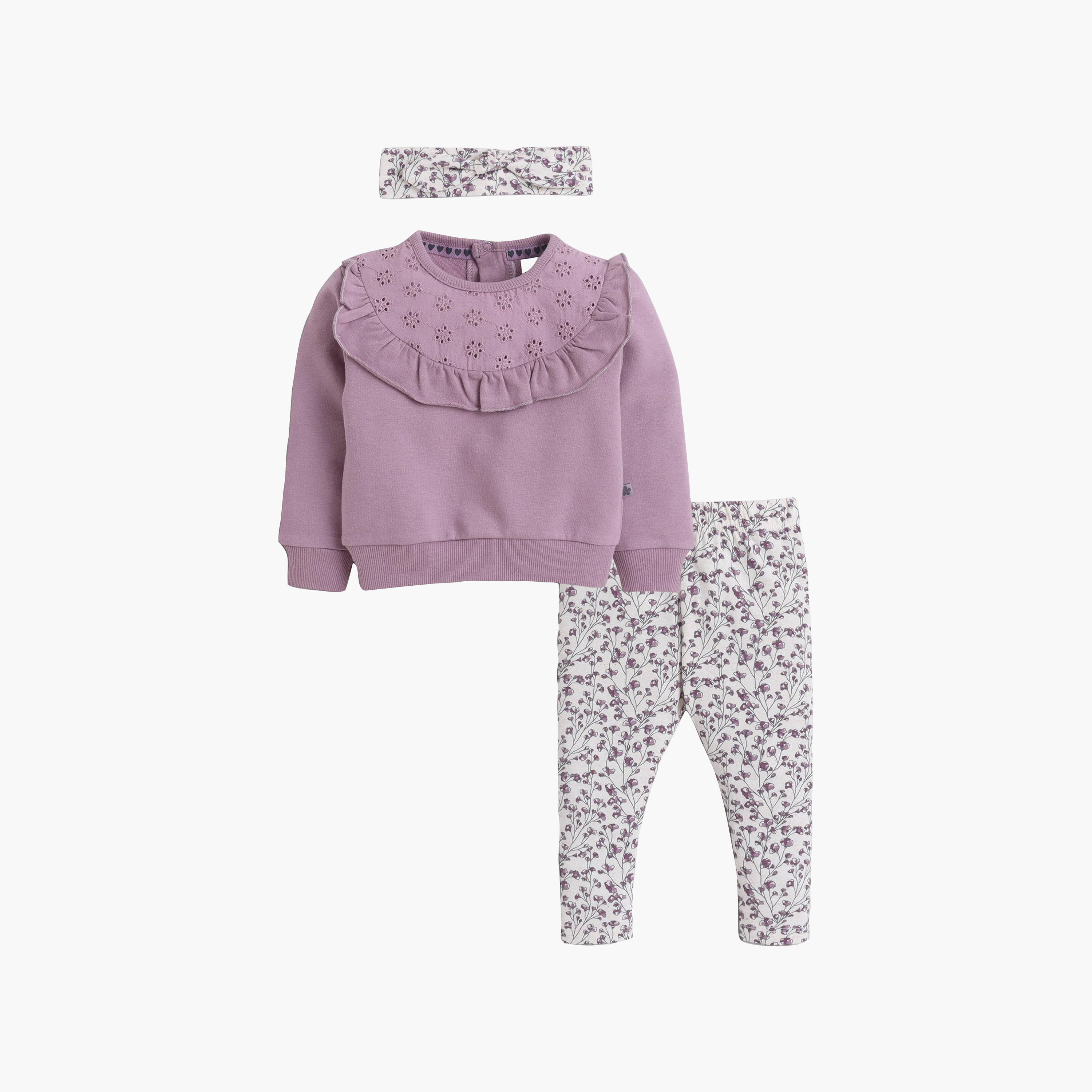 Dirkje Long Sleeves Ruffle Neck Top & Leggings with Headband Set-baby-girls-clothing-setsandcoords-image-4