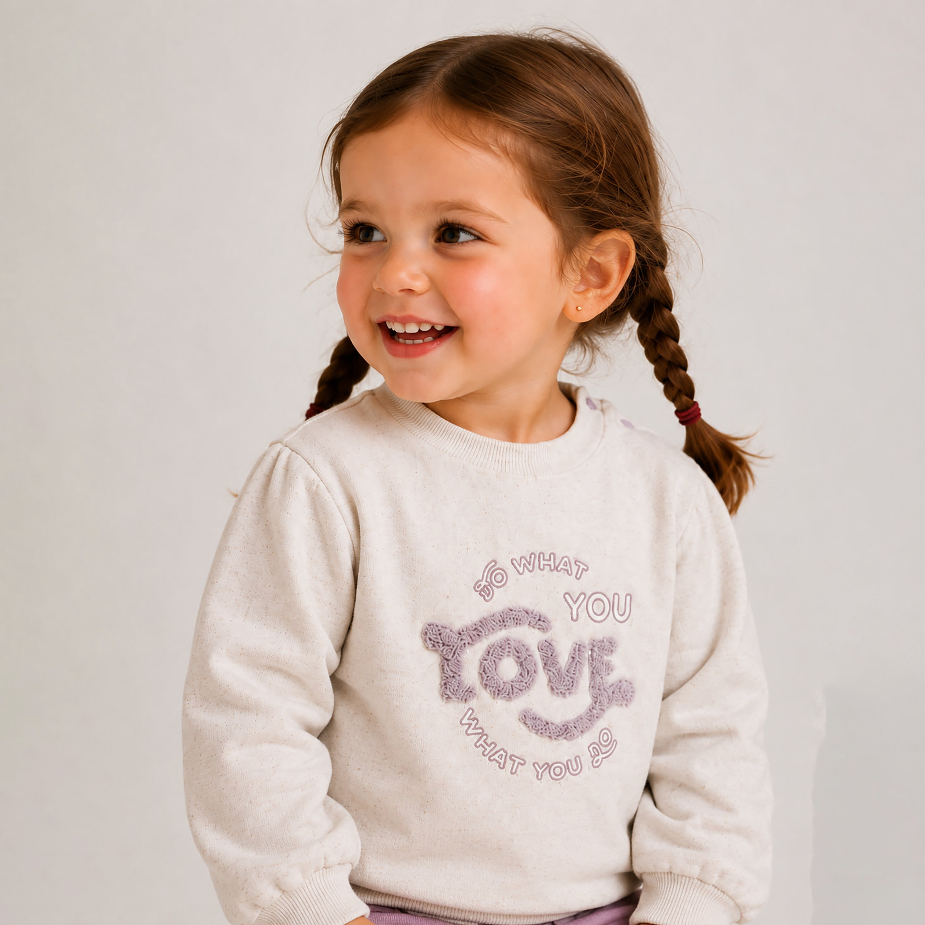 طقم بلوزة مطبوعة بعبارة (Do What You Love) وبنطلون ليغينغ واسع من ديركجي-baby-girls-clothing-setsandcoords-image-3