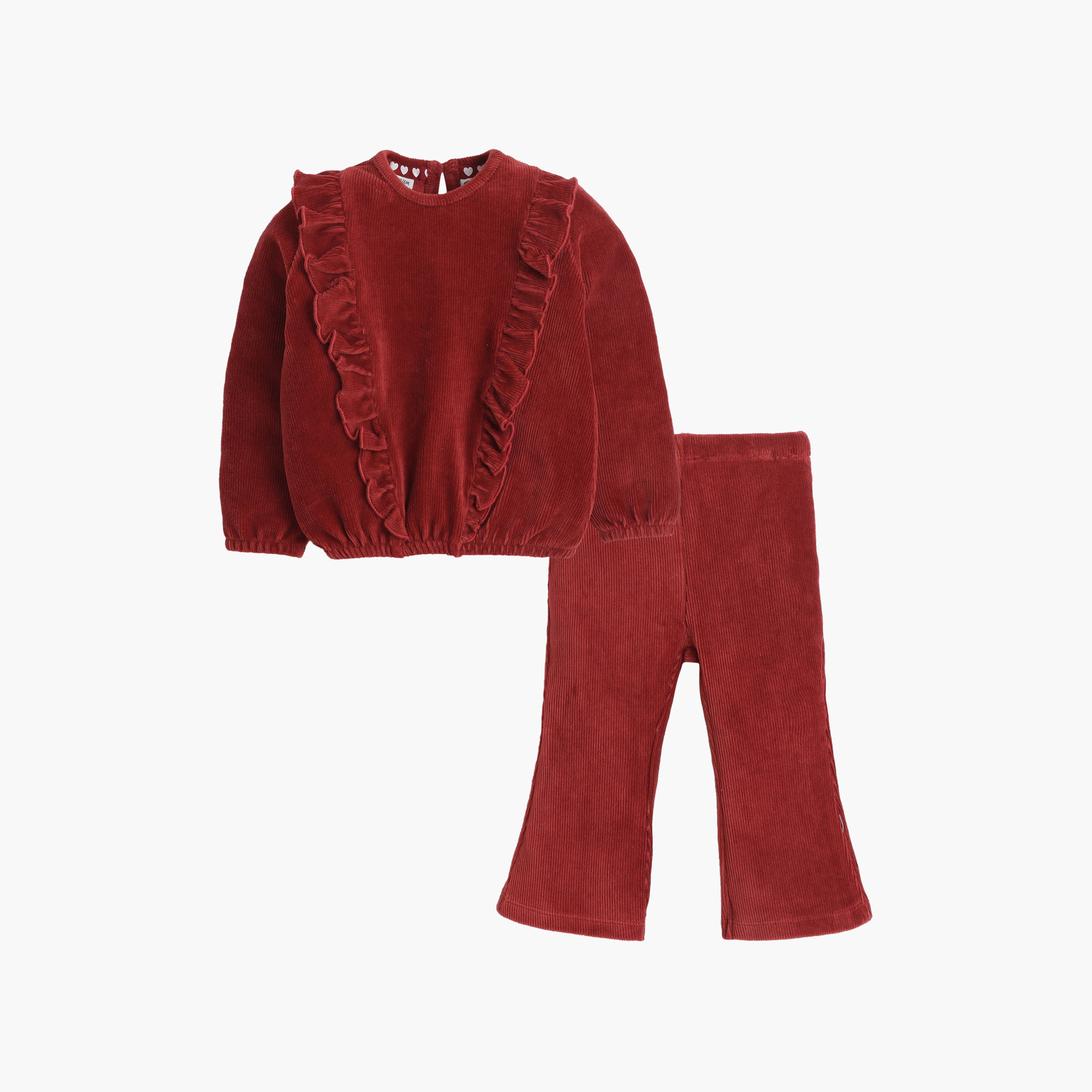 Dirkje Long Sleeves Ruffle Top & Flared Pants Set-baby-girls-clothing-setsandcoords-image-1