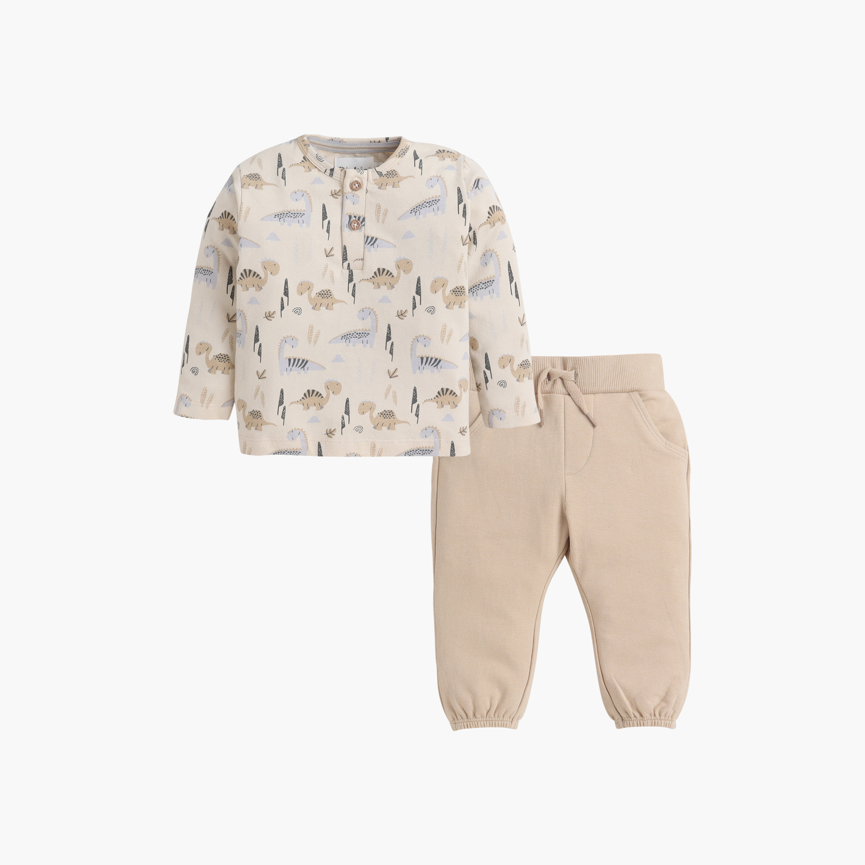 Dirkje Long Sleeves Dinosaur Printed T-Shirt & Joggers Pants Set-baby-boys-clothing-setsandcoords-image-4