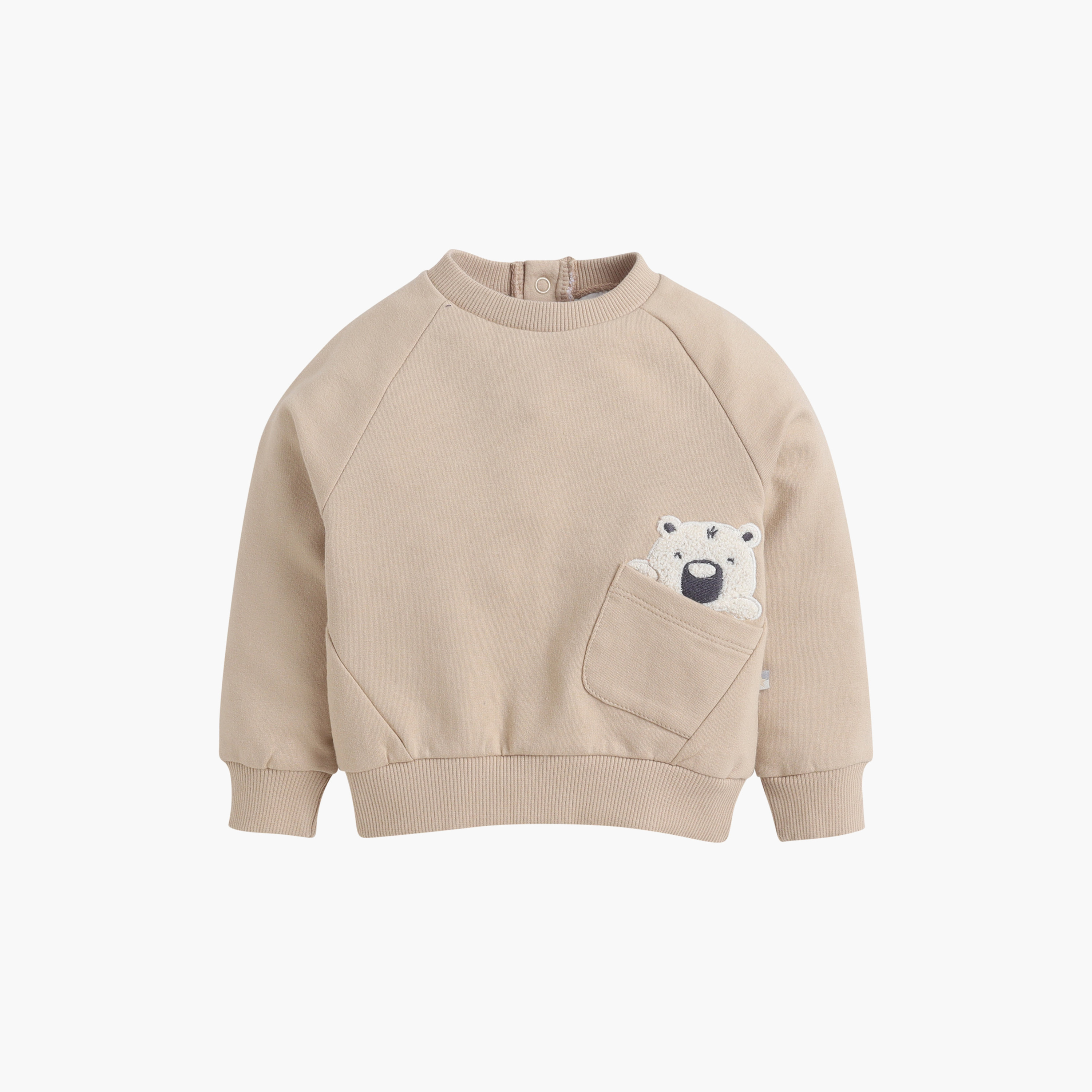 طقم سويت شيرت بأكمام طويلة وجيب بتصميم دب مع بنطلون جوغر من ديركجي-baby-boys-clothing-setsandcoords-image-5