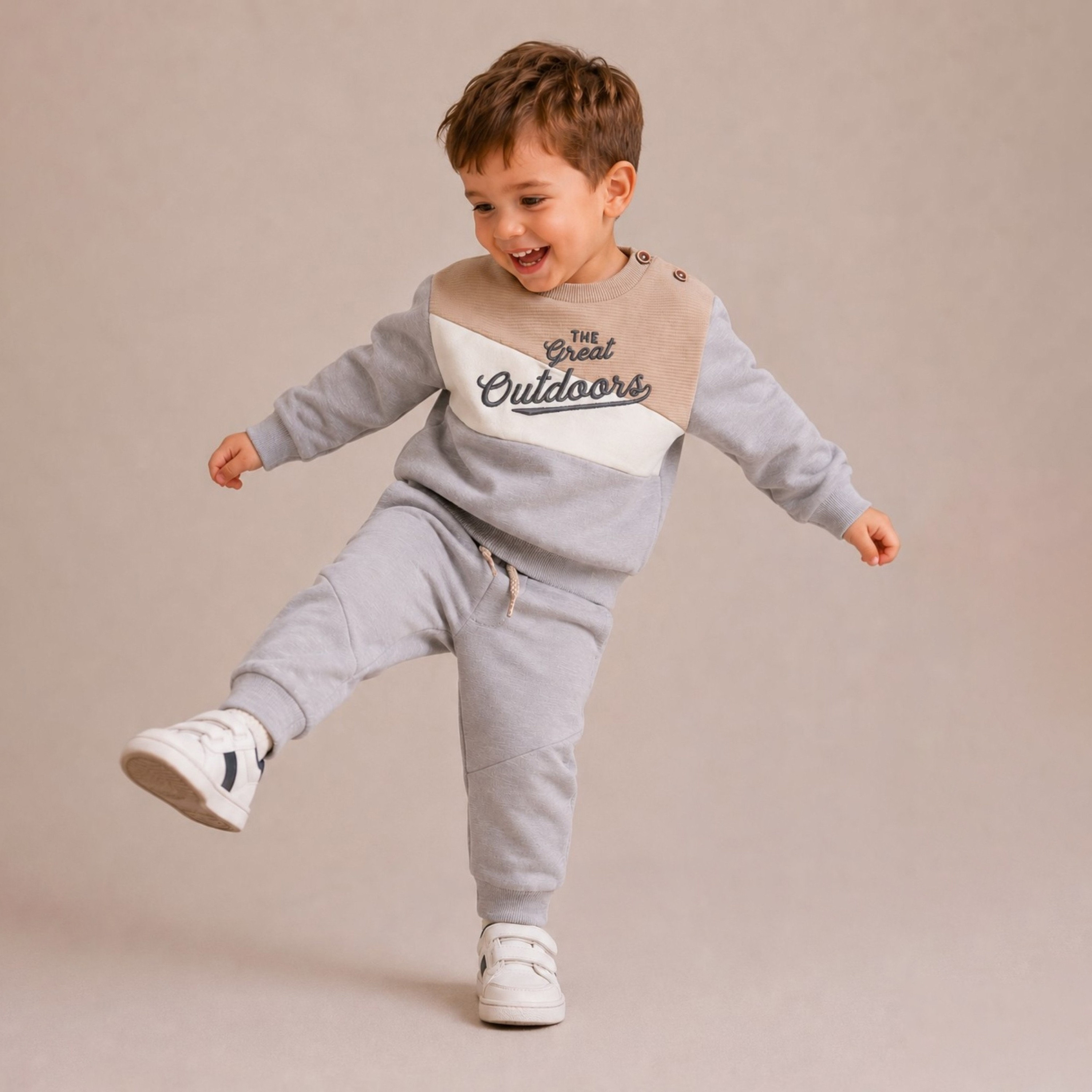 Dirkje Long Sleeves The Great Outdoors Embroidered Sweatshirt & Joggers Set-baby-boys-clothing-setsandcoords-image-1
