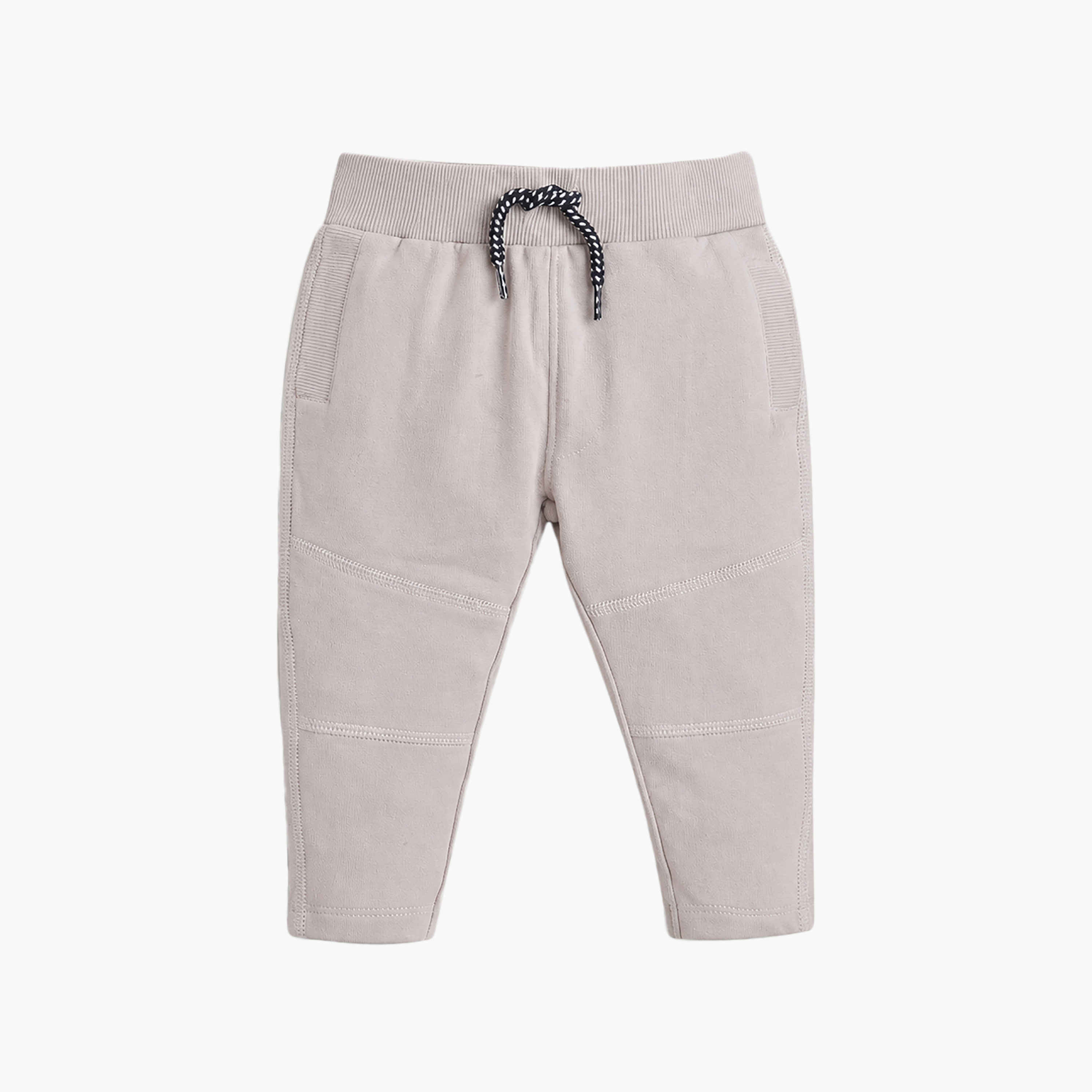 طقم تي شيرت مخطط بياقة وأكمام طويلة وبنطال جوجر من ديركجي-boys-clothing-setsandcoords-image-9