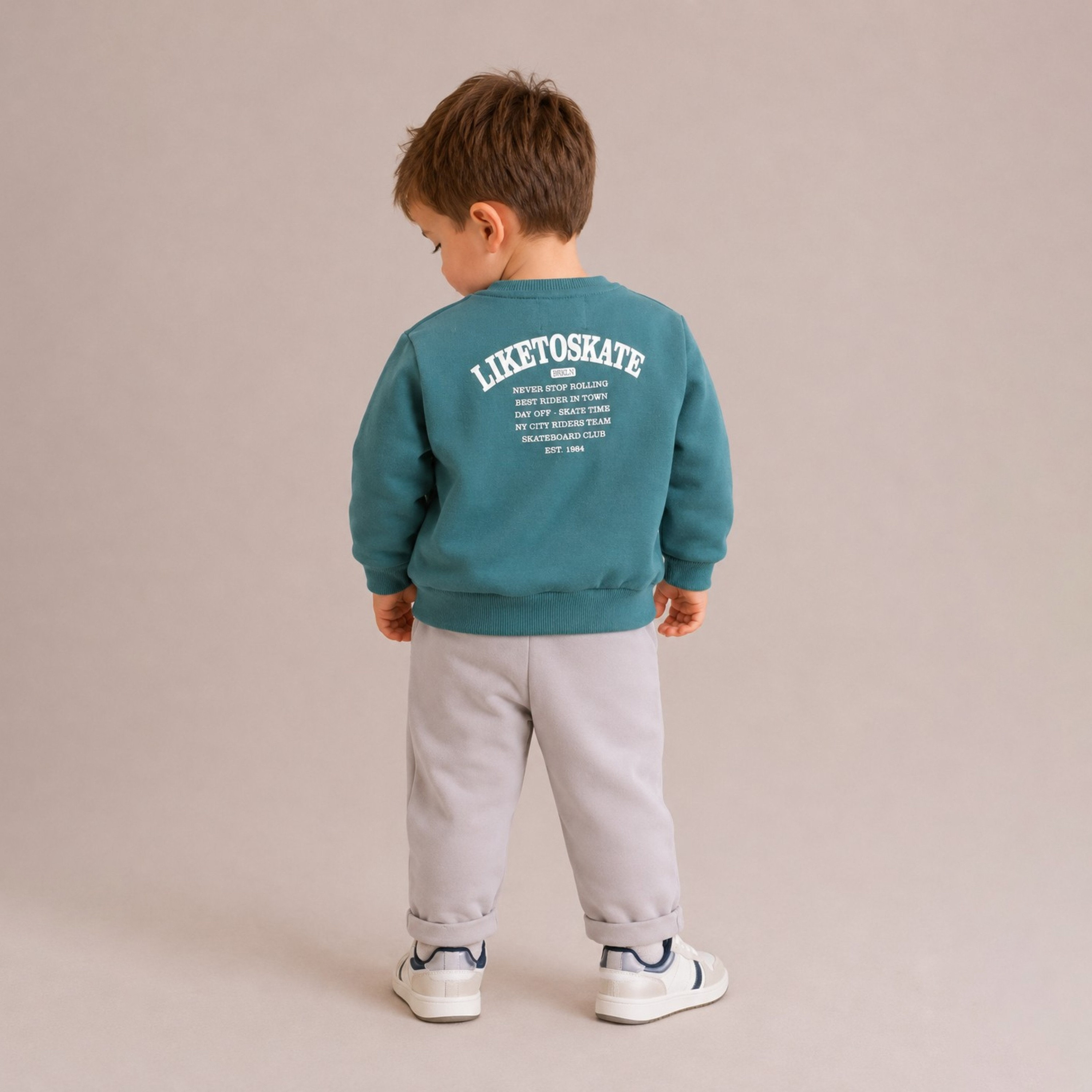 طقم سويت شيرت بأكمام طويلة بطبعة (07 Legendary League) وبنطلون جوغر من ديركجي-baby-boys-clothing-setsandcoords-image-2