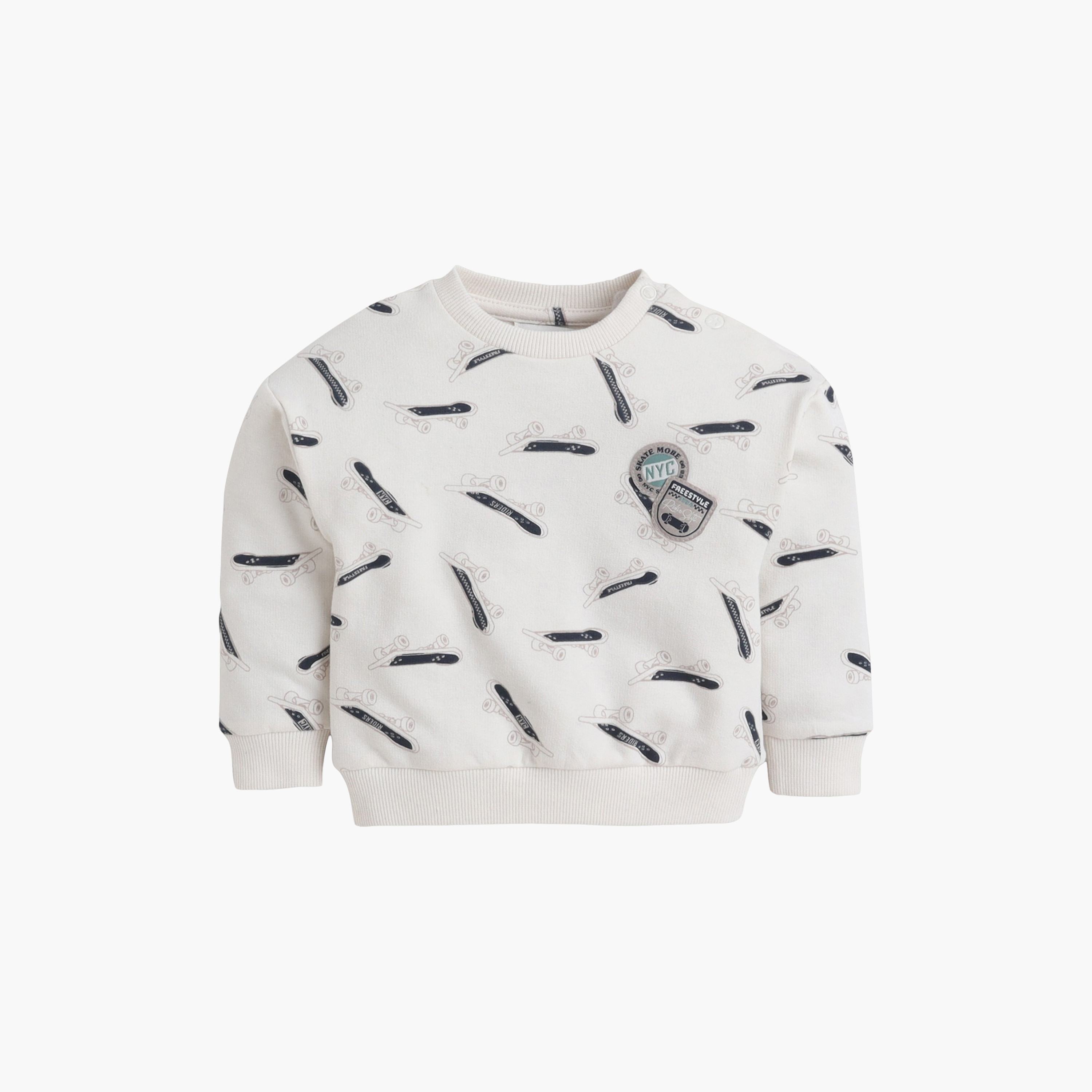 طقم سويت شيرت مطبوع برسمة لوح تزلج وأكمام طويلة وبنطال جوجر من ديركجي-boys-clothing-setsandcoords-image-4