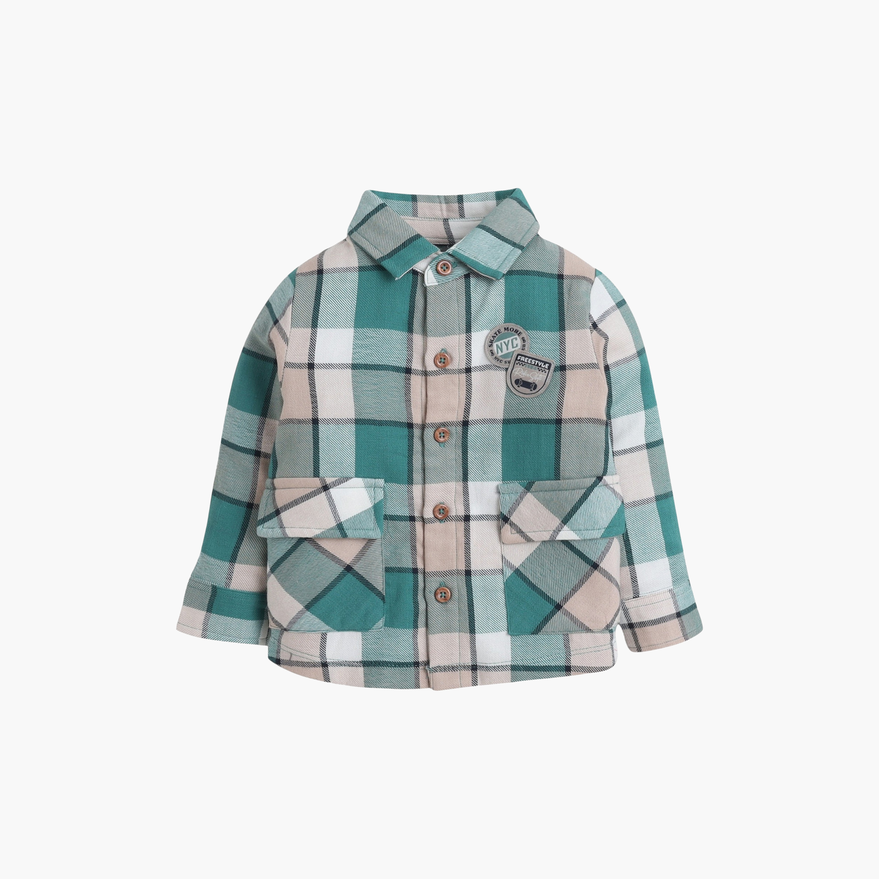 Dirkje Long Sleeves Checked Shirt with Printed T-Shirt & Joggers Set-boys-clothing-setsandcoords-image-6