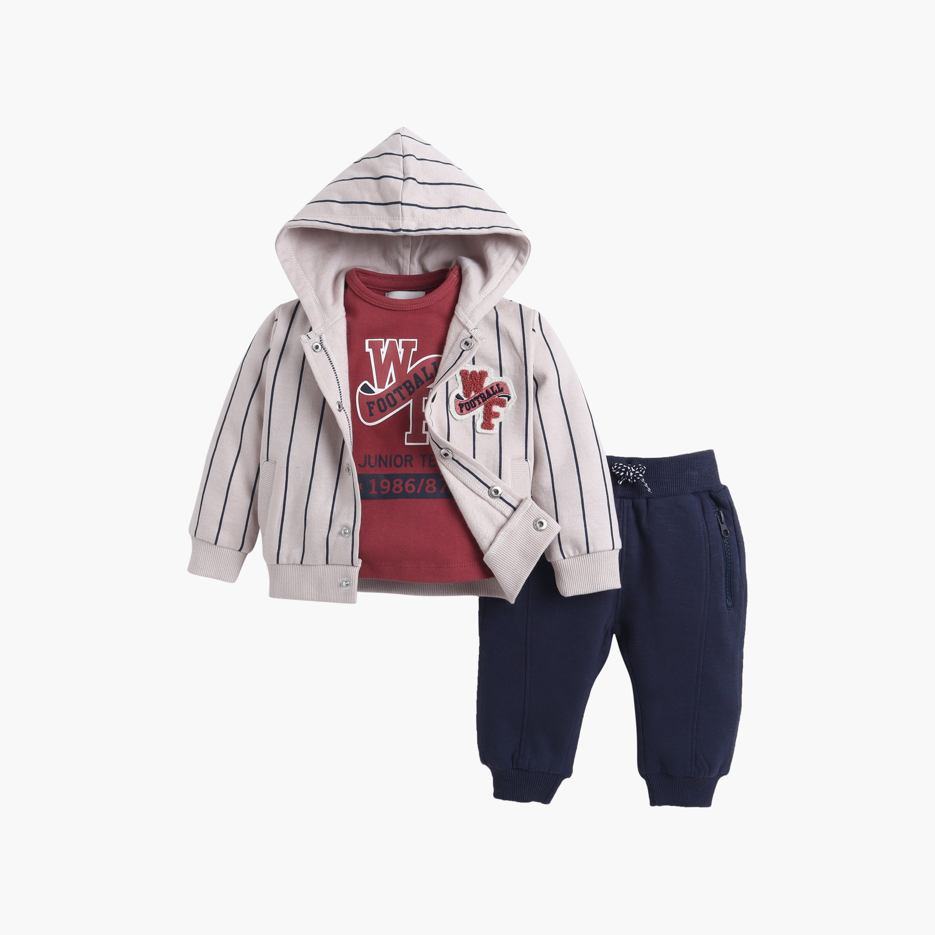 Dirkje Striped Buttoned Hoodie with Long Sleeves T-Shirt & Joggers Set-baby-boys-clothing-setsandcoords-image-3