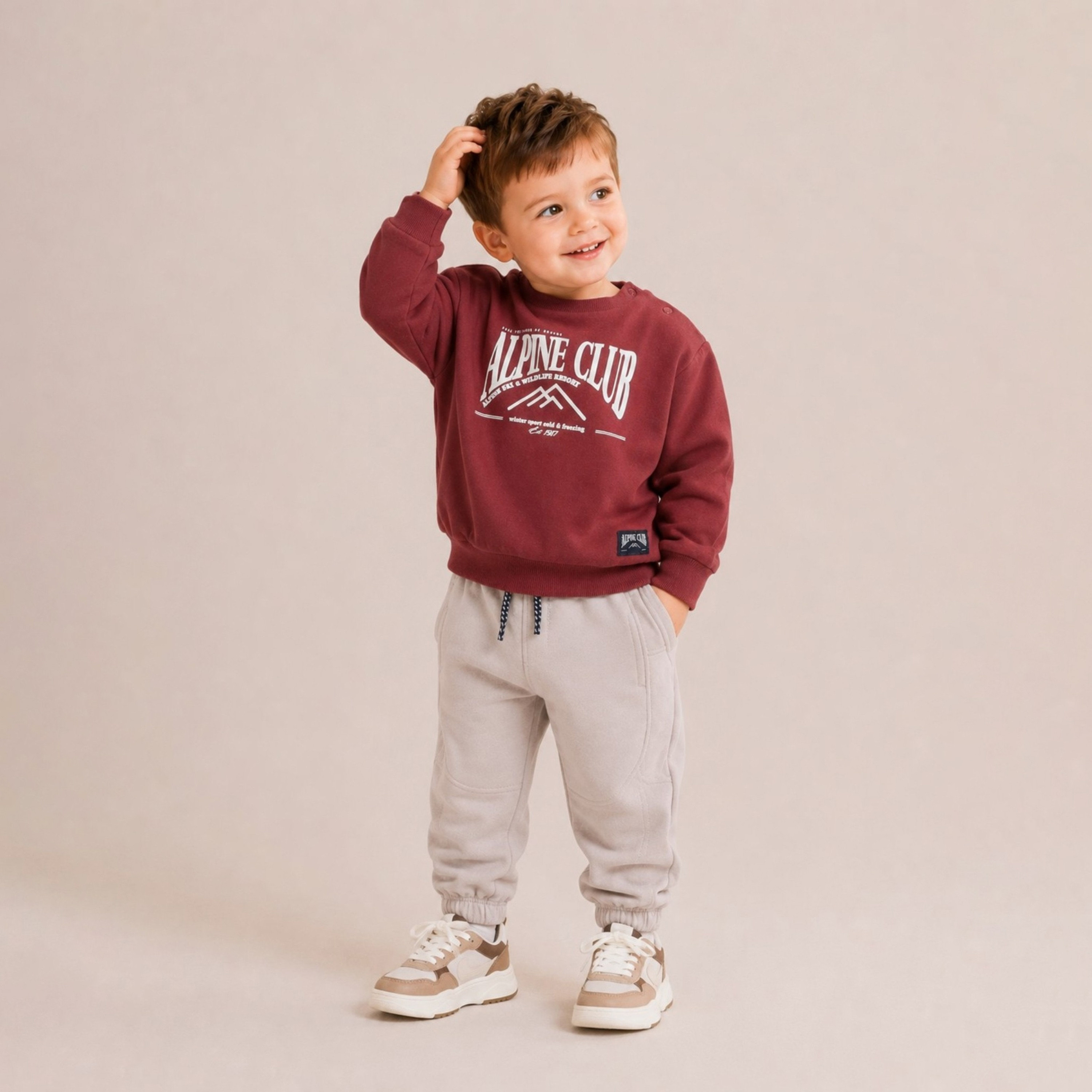 Dirkje Long Sleeves Alpine Club Printed Sweatshirt & Joggers Set-baby-boys-clothing-setsandcoords-image-1