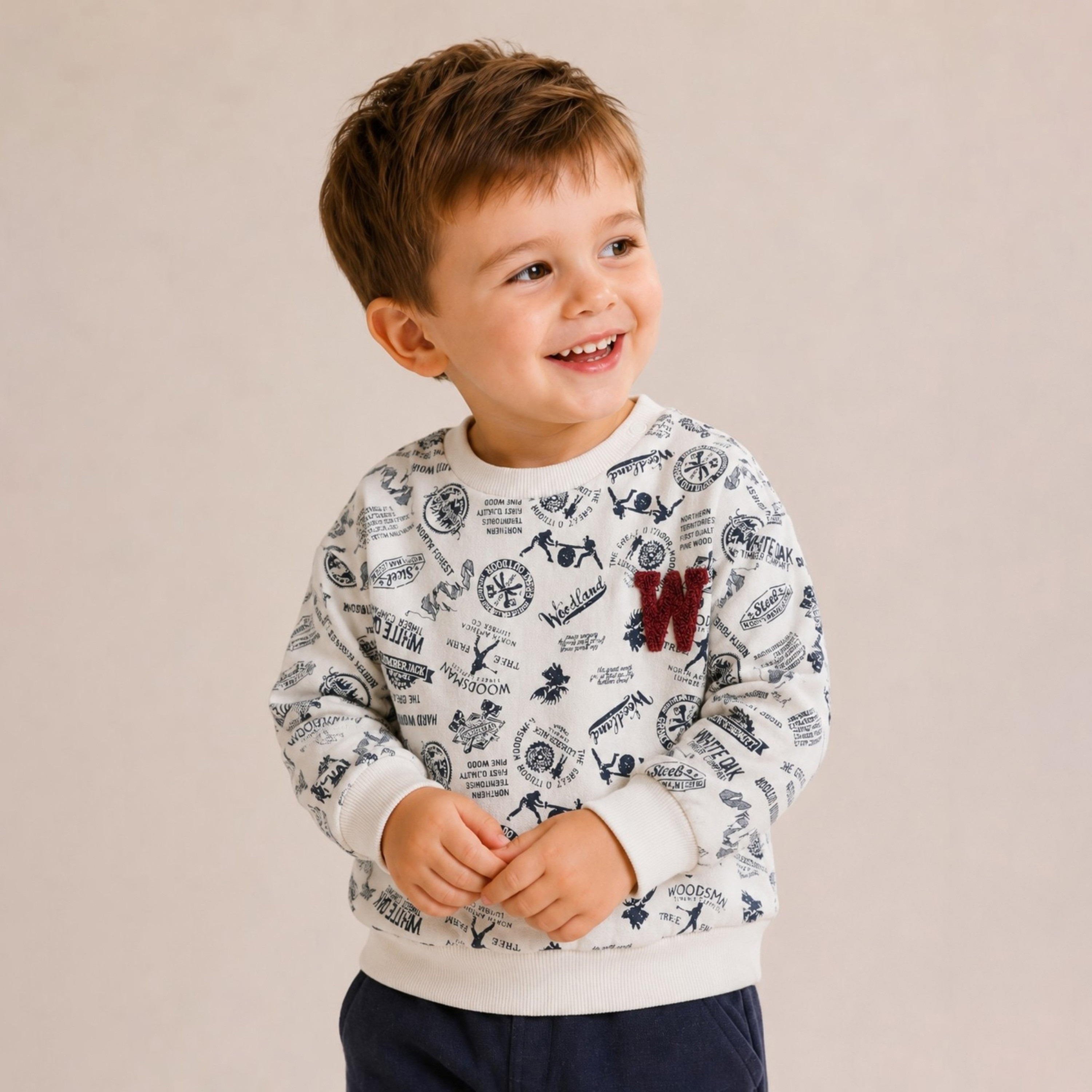 طقم سويت شيرت مطبوع بأكمام طويلة وبنطال جوجر من ديركجي-boys-clothing-setsandcoords-image-2