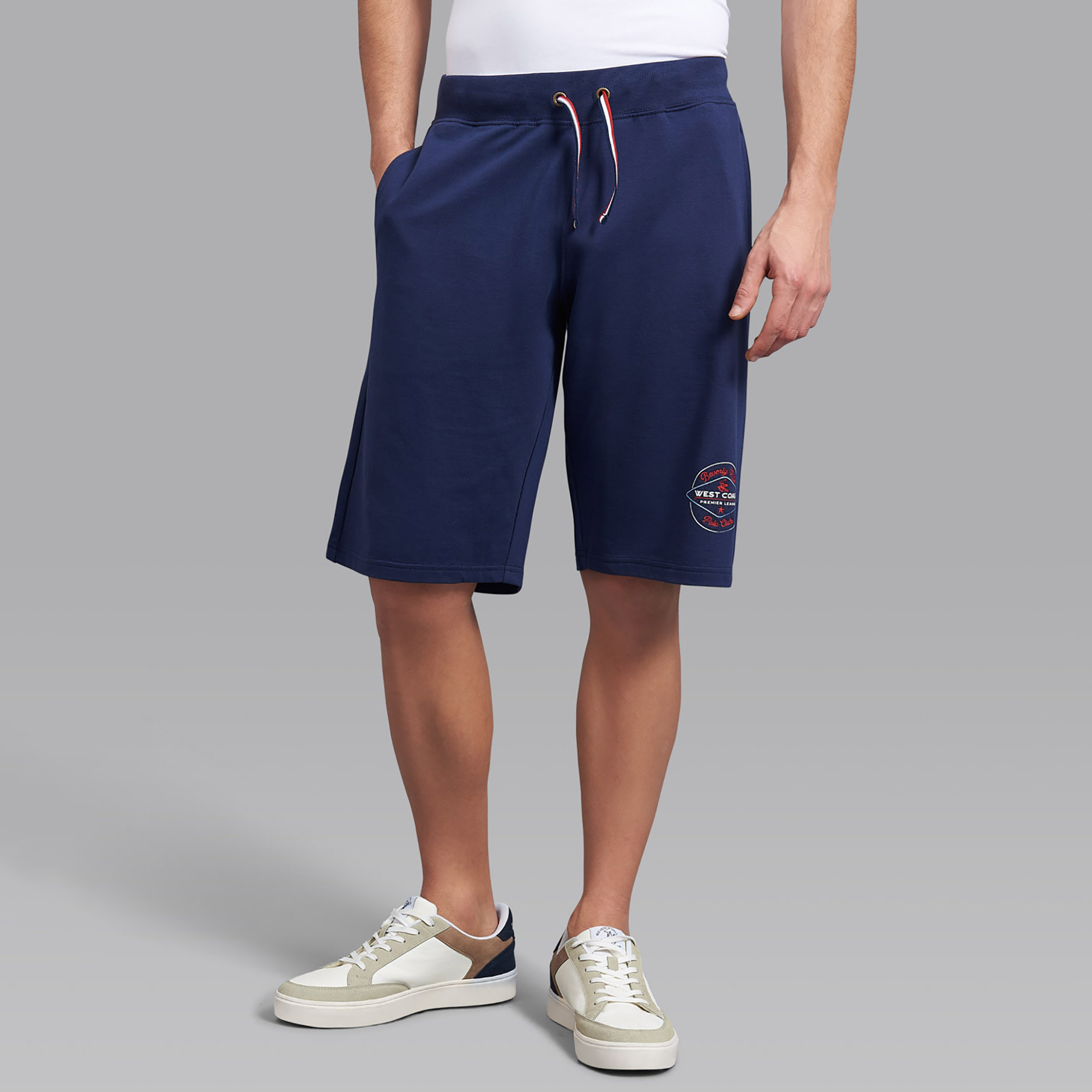 السراويل بيفرلي هيلز بولو كلب أزرق كحلي للرجال برباط وجيوب-men-clothing-bottoms-shorts-image-7