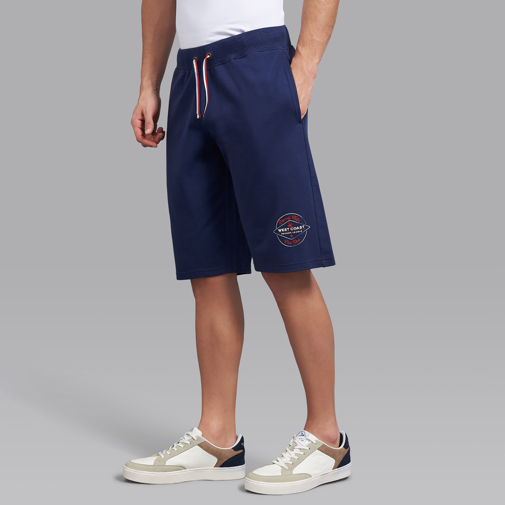 السراويل بيفرلي هيلز بولو كلب أزرق كحلي للرجال برباط وجيوب-men-clothing-bottoms-shorts-image-6