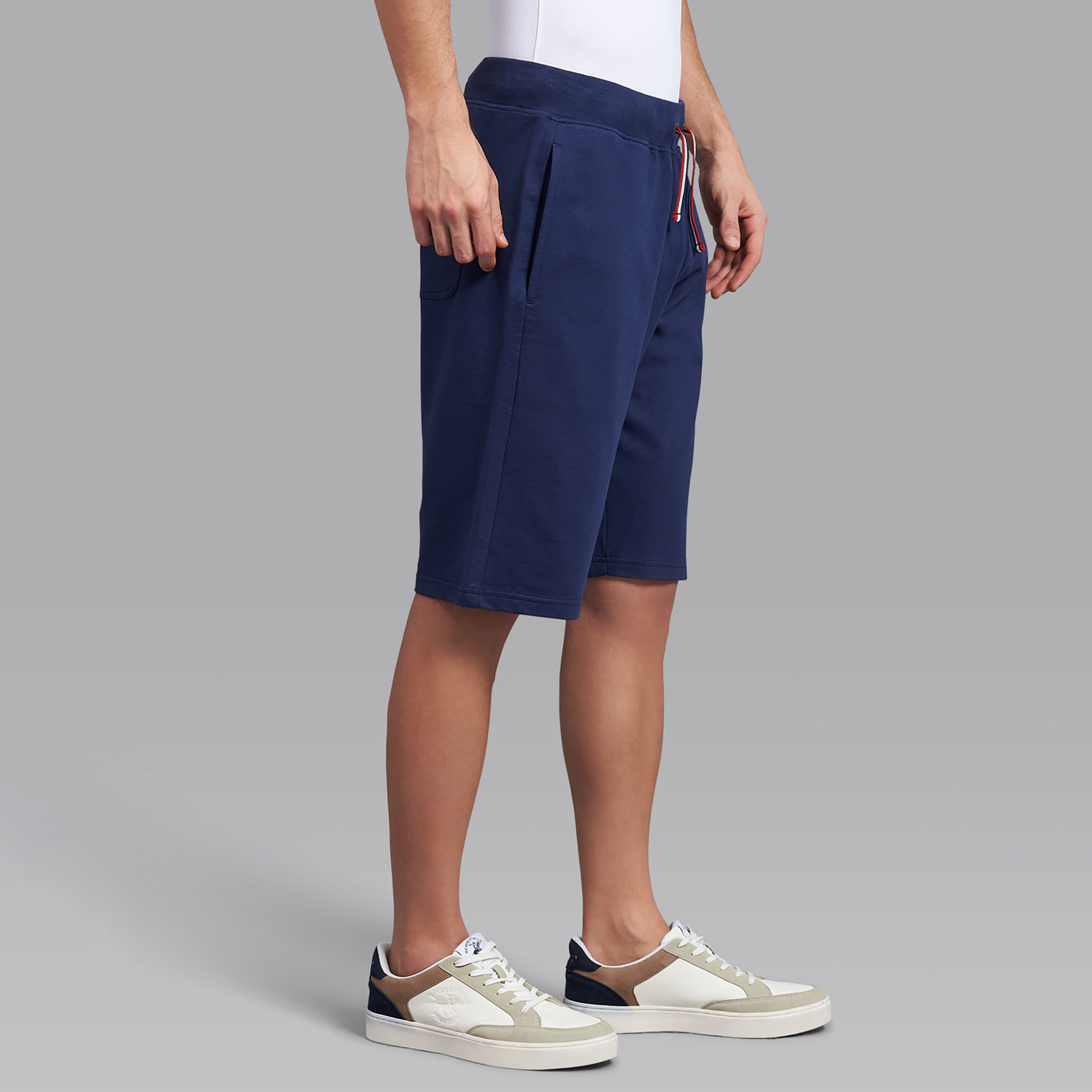 السراويل بيفرلي هيلز بولو كلب أزرق كحلي للرجال برباط وجيوب-men-clothing-bottoms-shorts-image-5